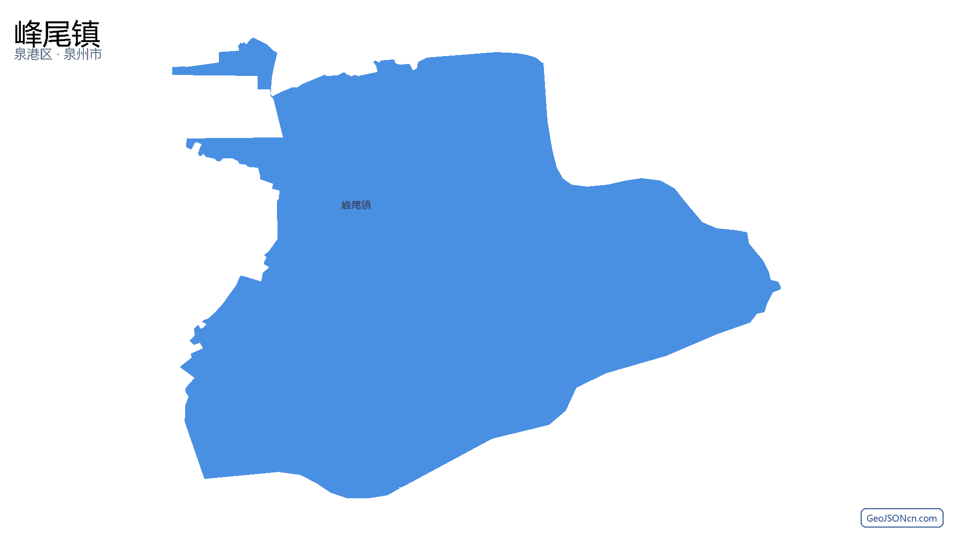 峰尾镇行政区划边界地图（泉港区·泉州市）,提供GeoJSON、SHP矢量边界数据下载及高清地图大图(PNG/JPG) - GeoJSONcn.com