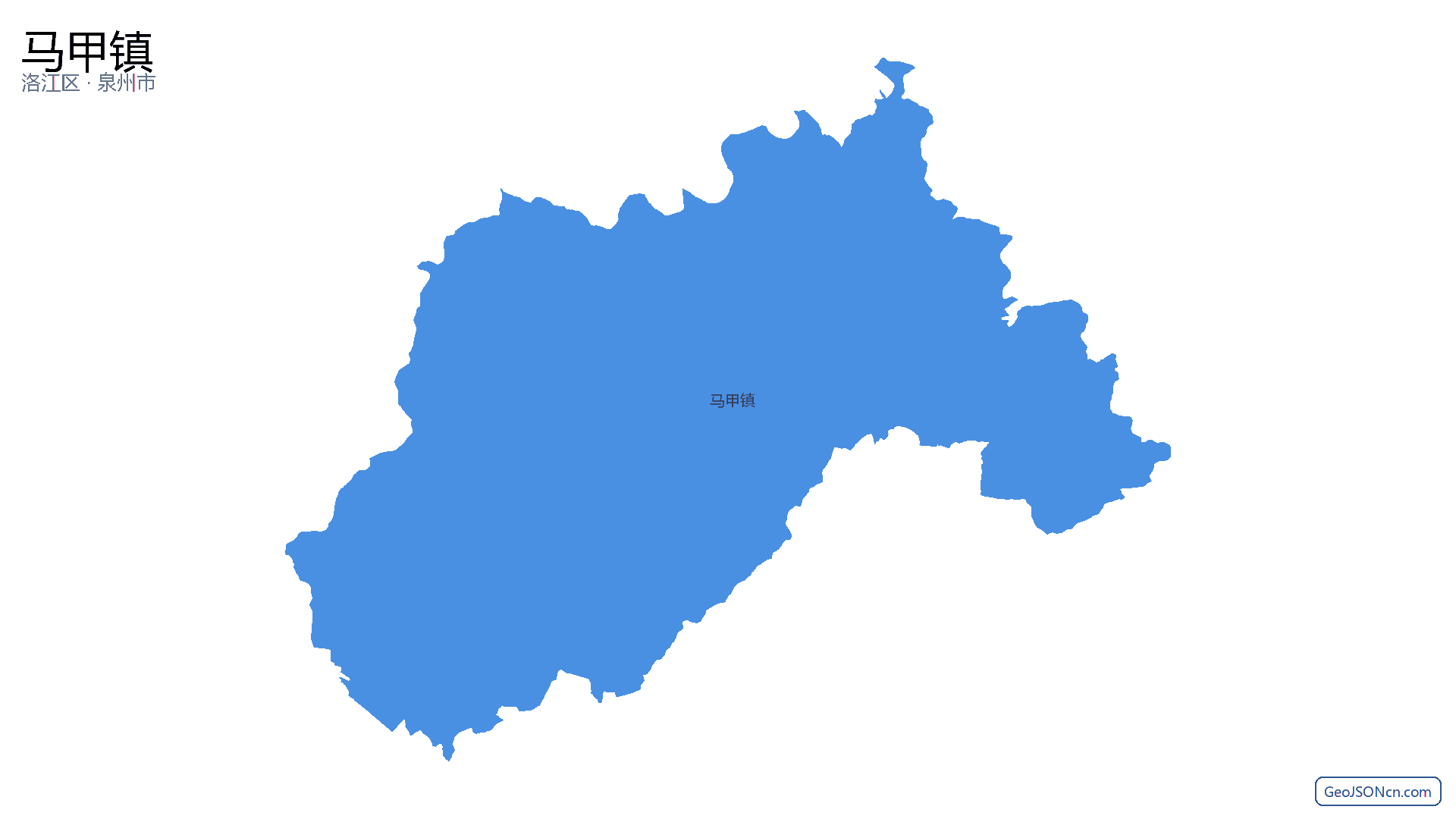 马甲镇行政区划边界地图（洛江区·泉州市）,提供GeoJSON、SHP矢量边界数据下载及高清地图大图(PNG/JPG) - GeoJSONcn.com
