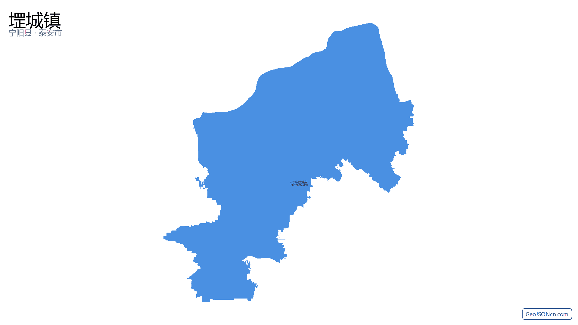 堽城镇行政区划边界地图(宁阳县·泰安市),提供GeoJSON、SHP矢量边界数据下载及高清地图大图(PNG/JPG) - GeoJSONcn.com