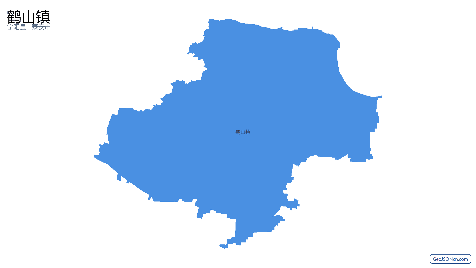 鹤山镇行政区划边界地图（宁阳县·泰安市）,提供GeoJSON、SHP矢量边界数据下载及高清地图大图(PNG/JPG) - GeoJSONcn.com