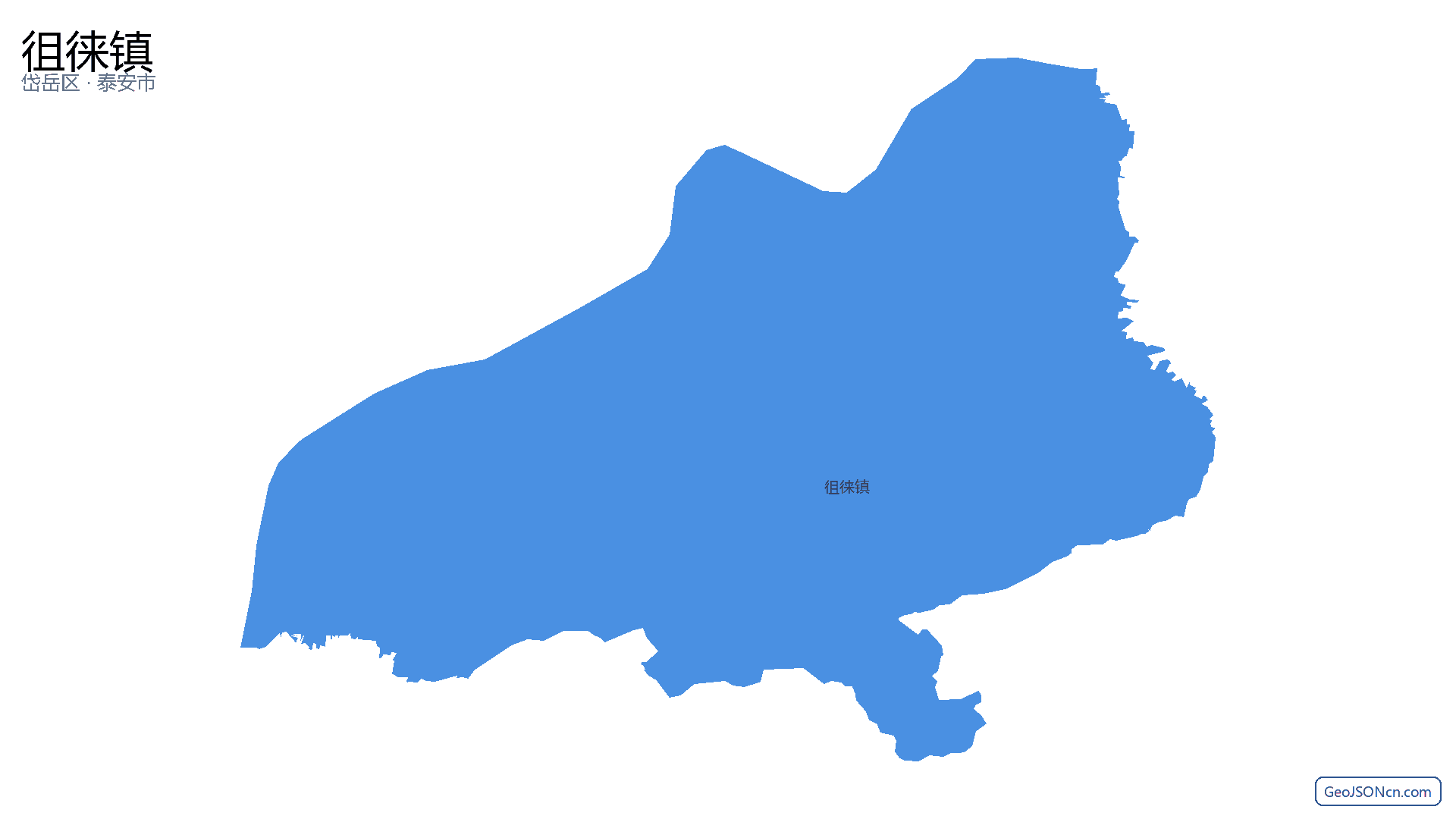 徂徕镇行政区划边界地图（岱岳区·泰安市）,提供GeoJSON、SHP矢量边界数据下载及高清地图大图(PNG/JPG) - GeoJSONcn.com