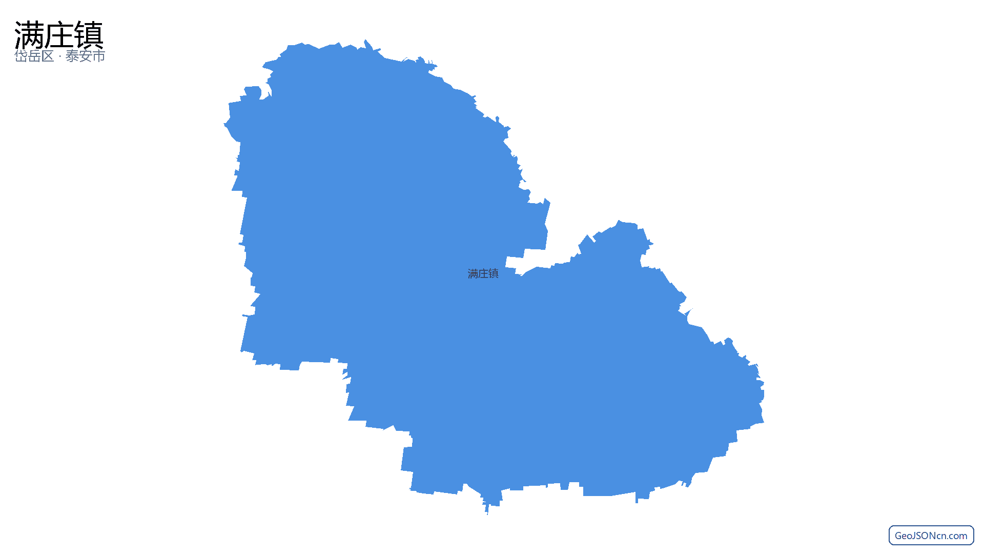 满庄镇行政区划边界地图(岱岳区·泰安市),提供GeoJSON、SHP矢量边界数据下载及高清地图大图(PNG/JPG) - GeoJSONcn.com