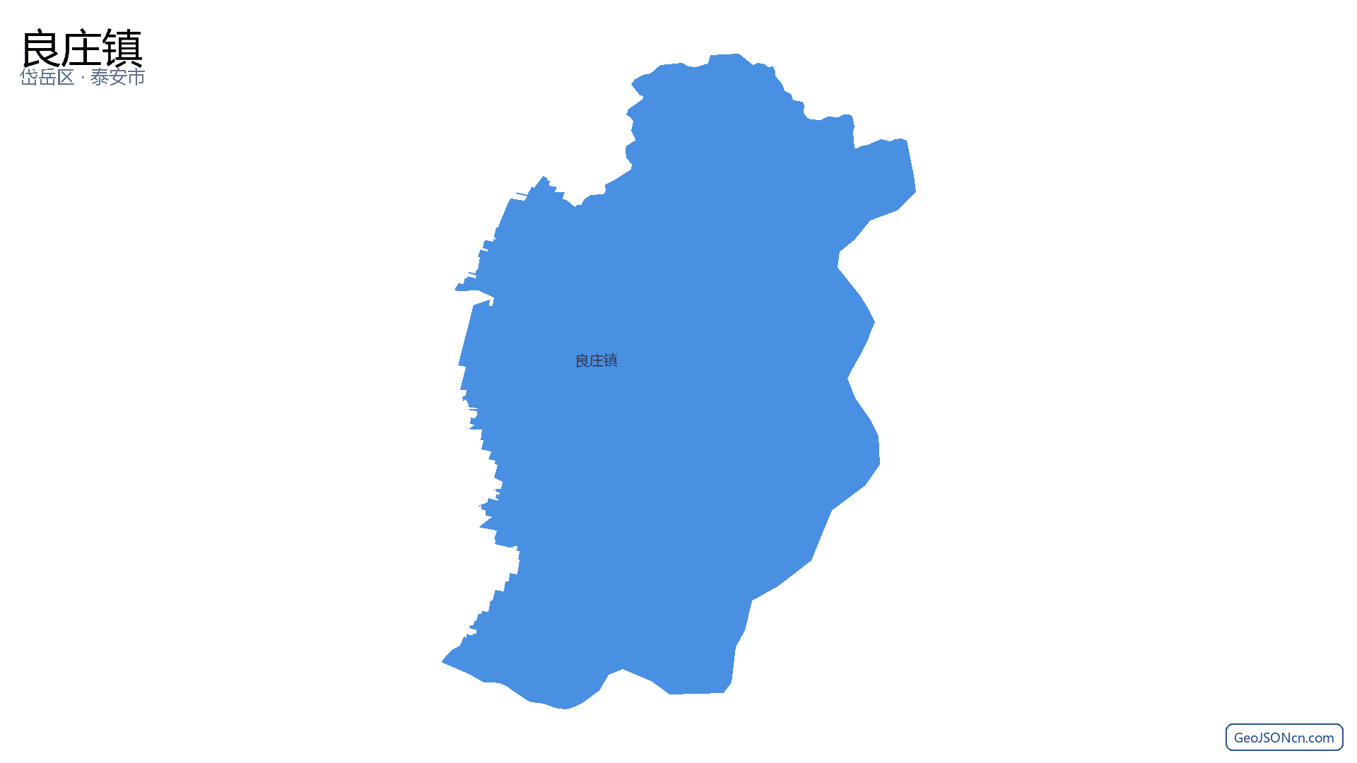 良庄镇行政区划边界地图(岱岳区·泰安市),提供GeoJSON、SHP矢量边界数据下载及高清地图大图(PNG/JPG) - GeoJSONcn.com