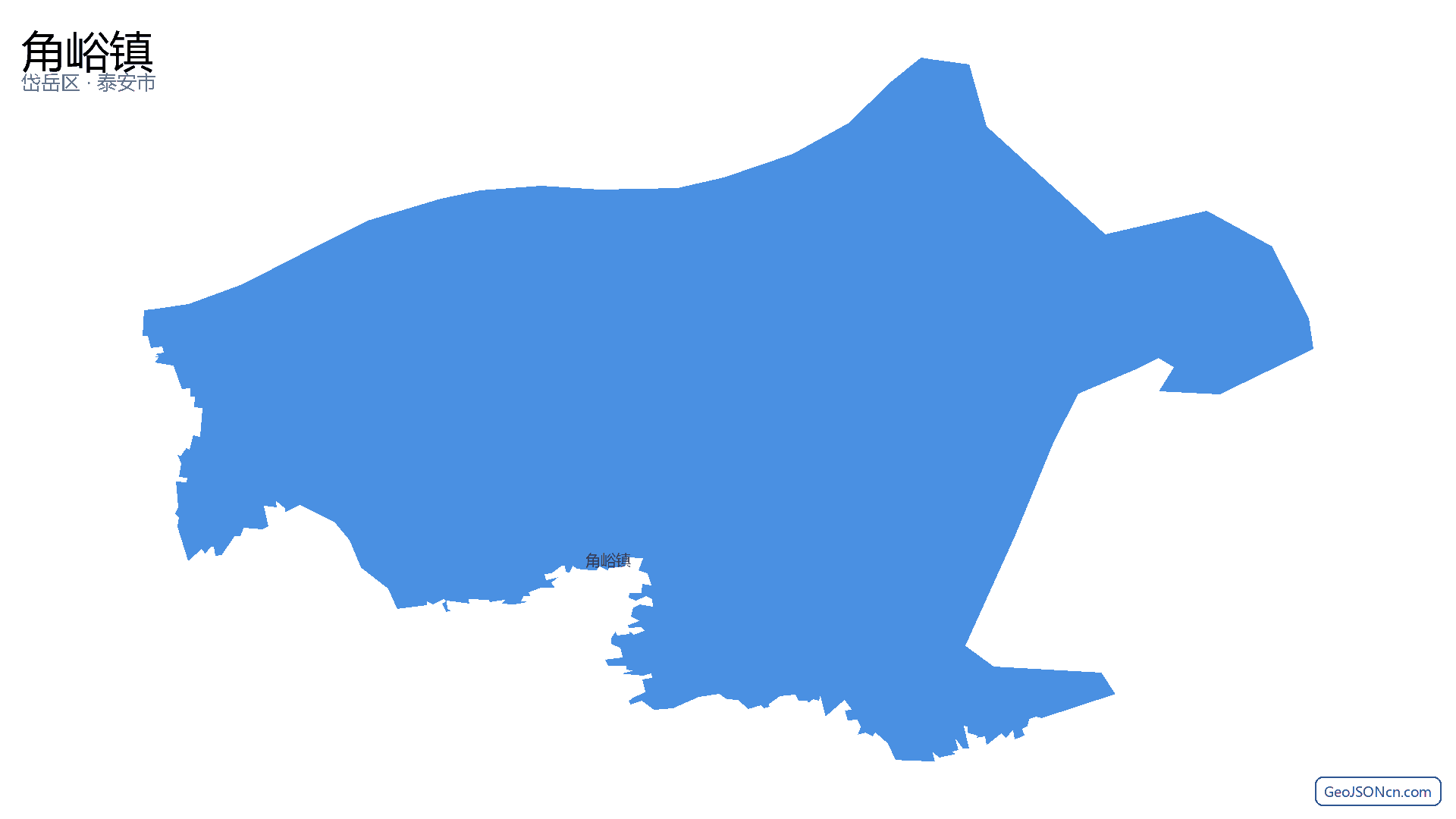 角峪镇行政区划边界地图(岱岳区·泰安市),提供GeoJSON、SHP矢量边界数据下载及高清地图大图(PNG/JPG) - GeoJSONcn.com