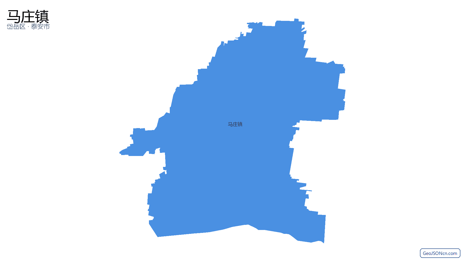 马庄镇行政区划边界地图（岱岳区·泰安市）,提供GeoJSON、SHP矢量边界数据下载及高清地图大图(PNG/JPG) - GeoJSONcn.com