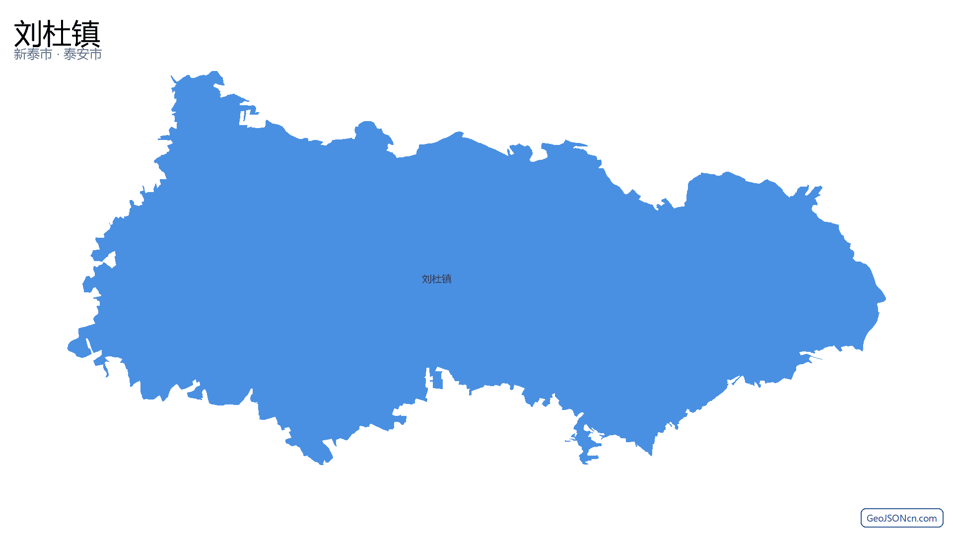 刘杜镇行政区划边界地图（新泰市·泰安市）,提供GeoJSON、SHP矢量边界数据下载及高清地图大图(PNG/JPG) - GeoJSONcn.com