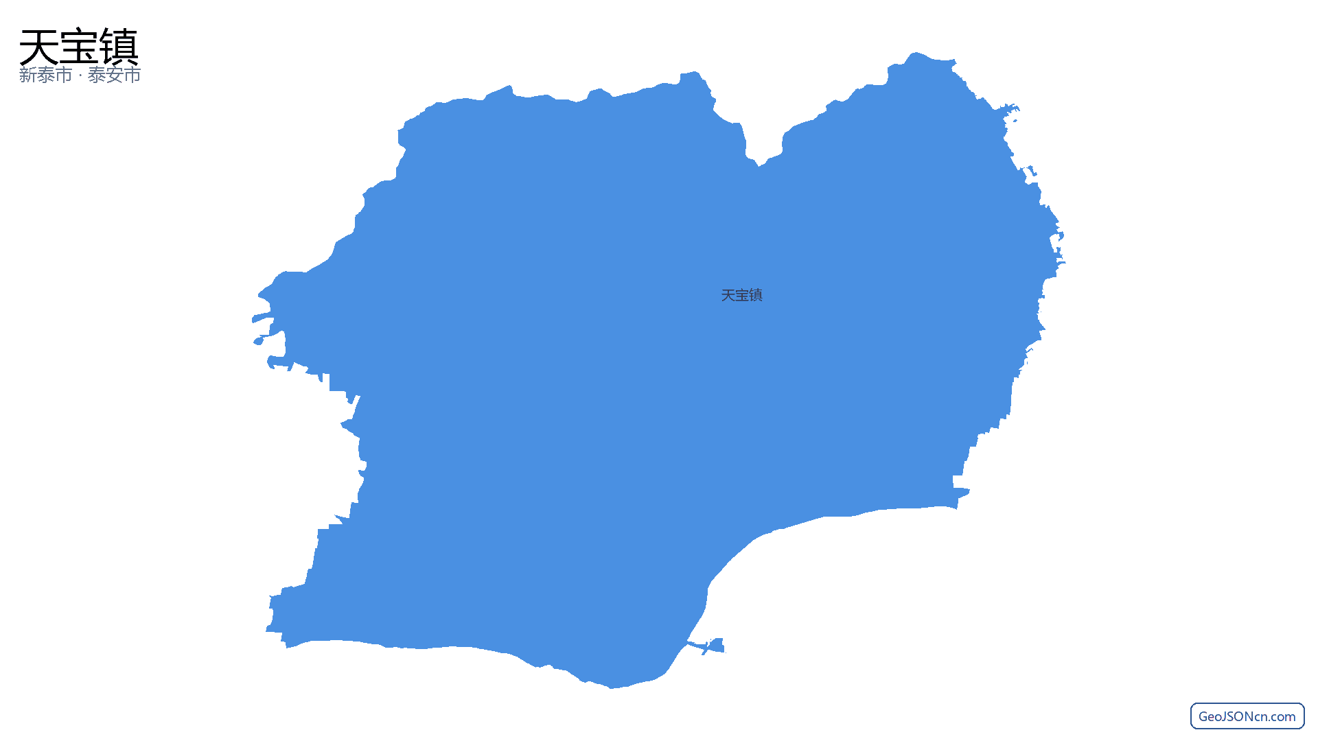 天宝镇行政区划边界地图（新泰市·泰安市）,提供GeoJSON、SHP矢量边界数据下载及高清地图大图(PNG/JPG) - GeoJSONcn.com