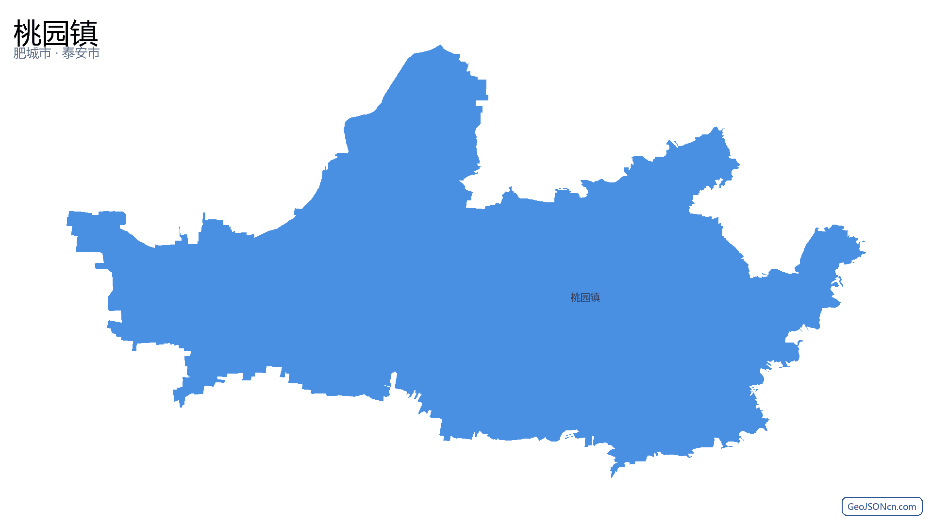 桃园镇行政区划边界地图(肥城市·泰安市),提供GeoJSON、SHP矢量边界数据下载及高清地图大图(PNG/JPG) - GeoJSONcn.com