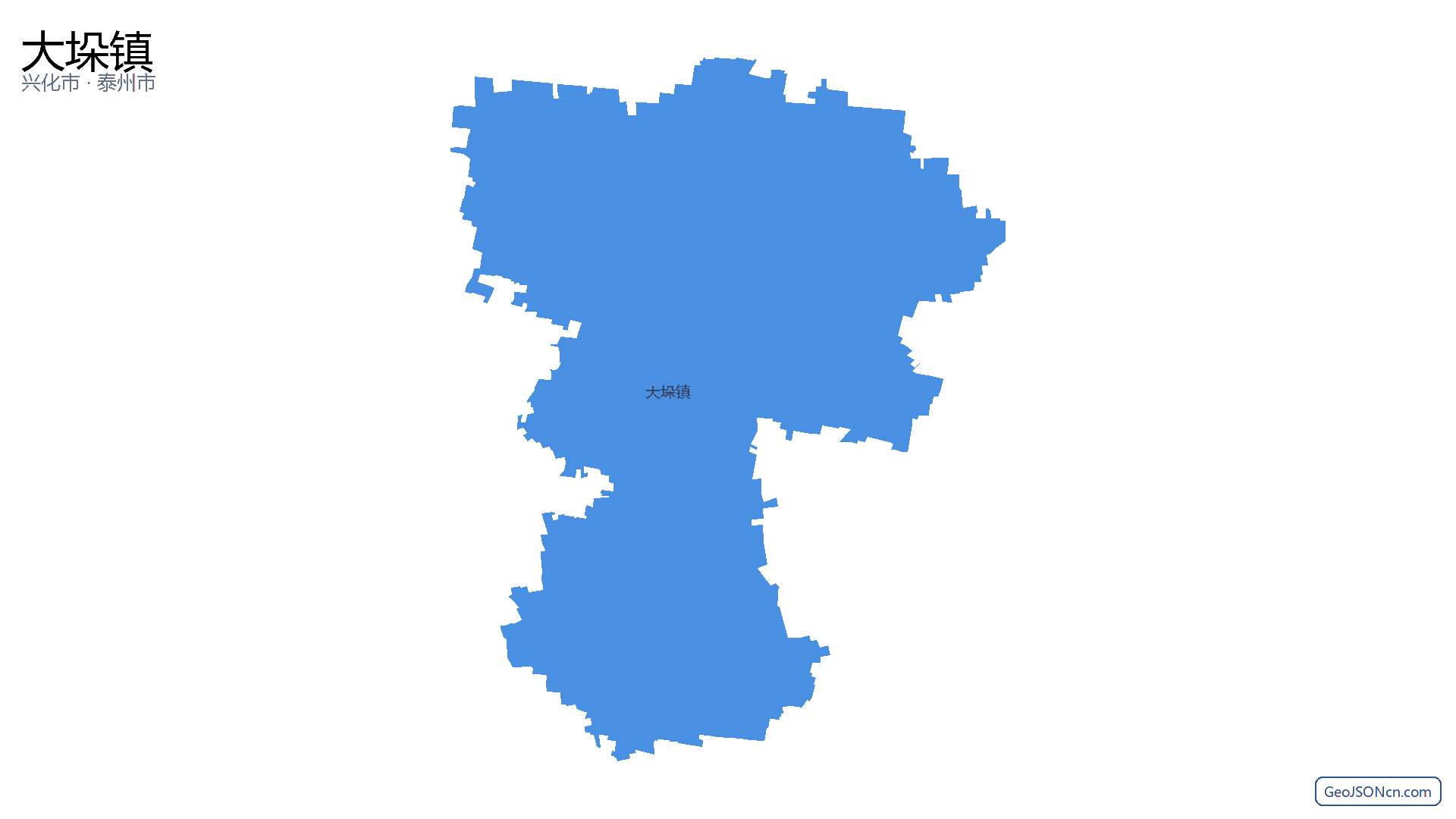 大垛镇行政区划边界地图(兴化市·泰州市),提供GeoJSON、SHP矢量边界数据下载及高清地图大图(PNG/JPG) - GeoJSONcn.com