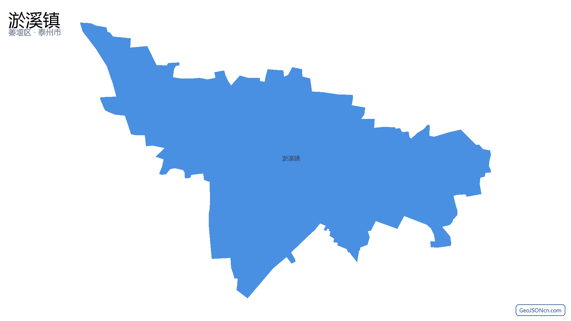 淤溪镇行政区划边界地图(姜堰区·泰州市),提供GeoJSON、SHP矢量边界数据下载及高清地图大图(PNG/JPG) - GeoJSONcn.com