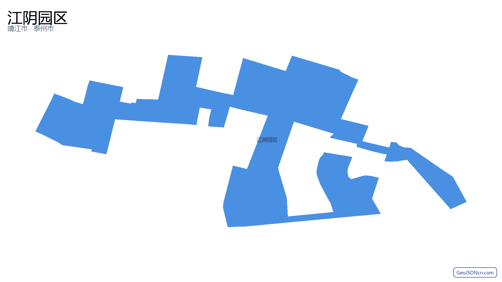 江阴园区行政区划边界地图(靖江市·泰州市),提供GeoJSON、SHP矢量边界数据下载及高清地图大图(PNG/JPG) - GeoJSONcn.com