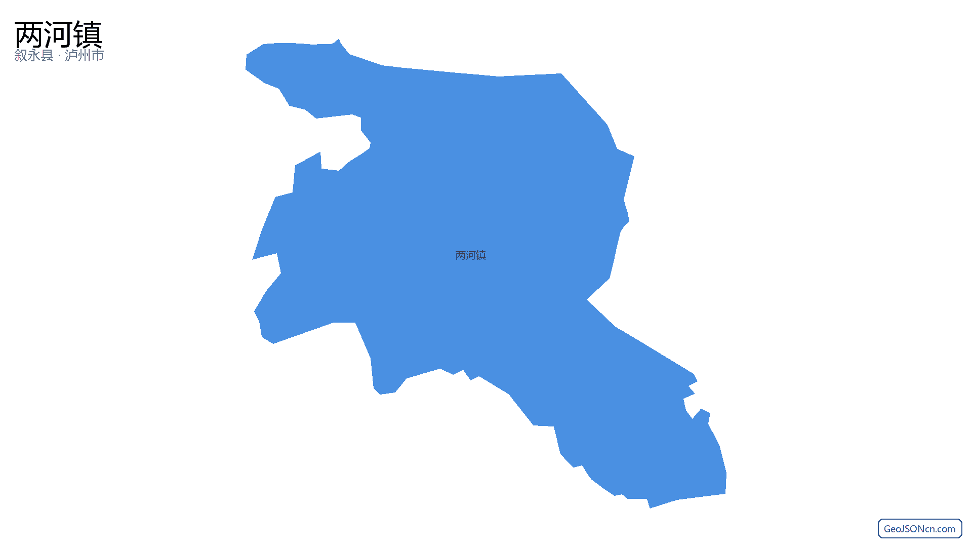 两河镇行政区划边界地图（叙永县·泸州市）,提供GeoJSON、SHP矢量边界数据下载及高清地图大图(PNG/JPG) - GeoJSONcn.com