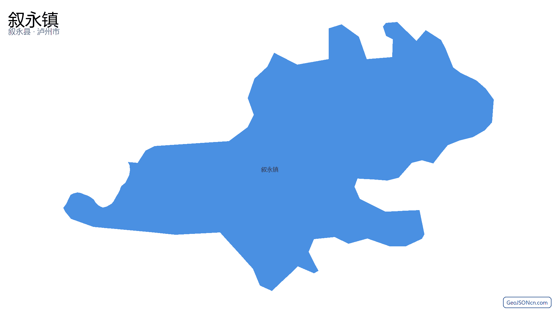 叙永镇行政区划边界地图(叙永县·泸州市),提供GeoJSON、SHP矢量边界数据下载及高清地图大图(PNG/JPG) - GeoJSONcn.com