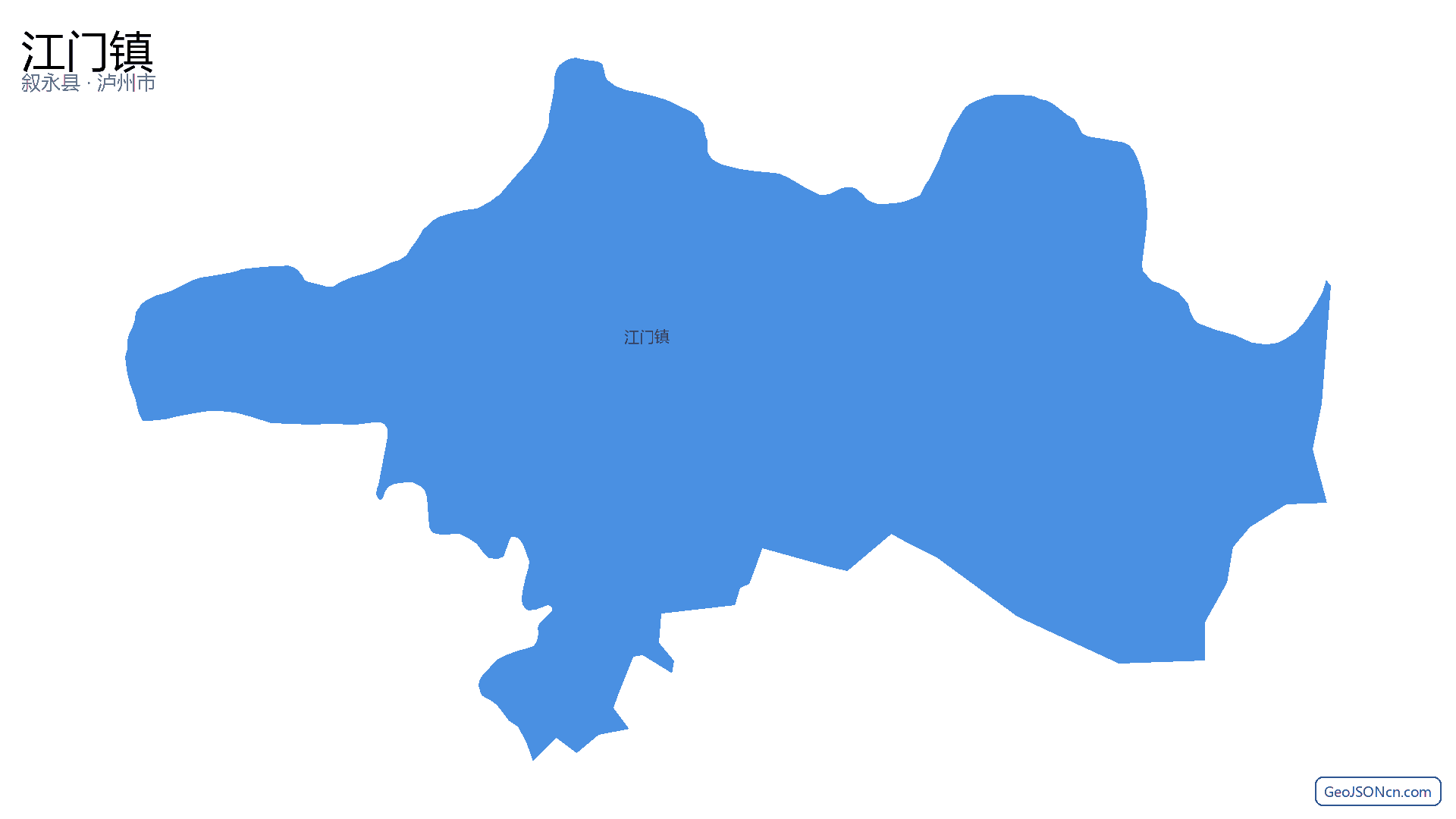 江门镇行政区划边界地图(叙永县·泸州市),提供GeoJSON、SHP矢量边界数据下载及高清地图大图(PNG/JPG) - GeoJSONcn.com