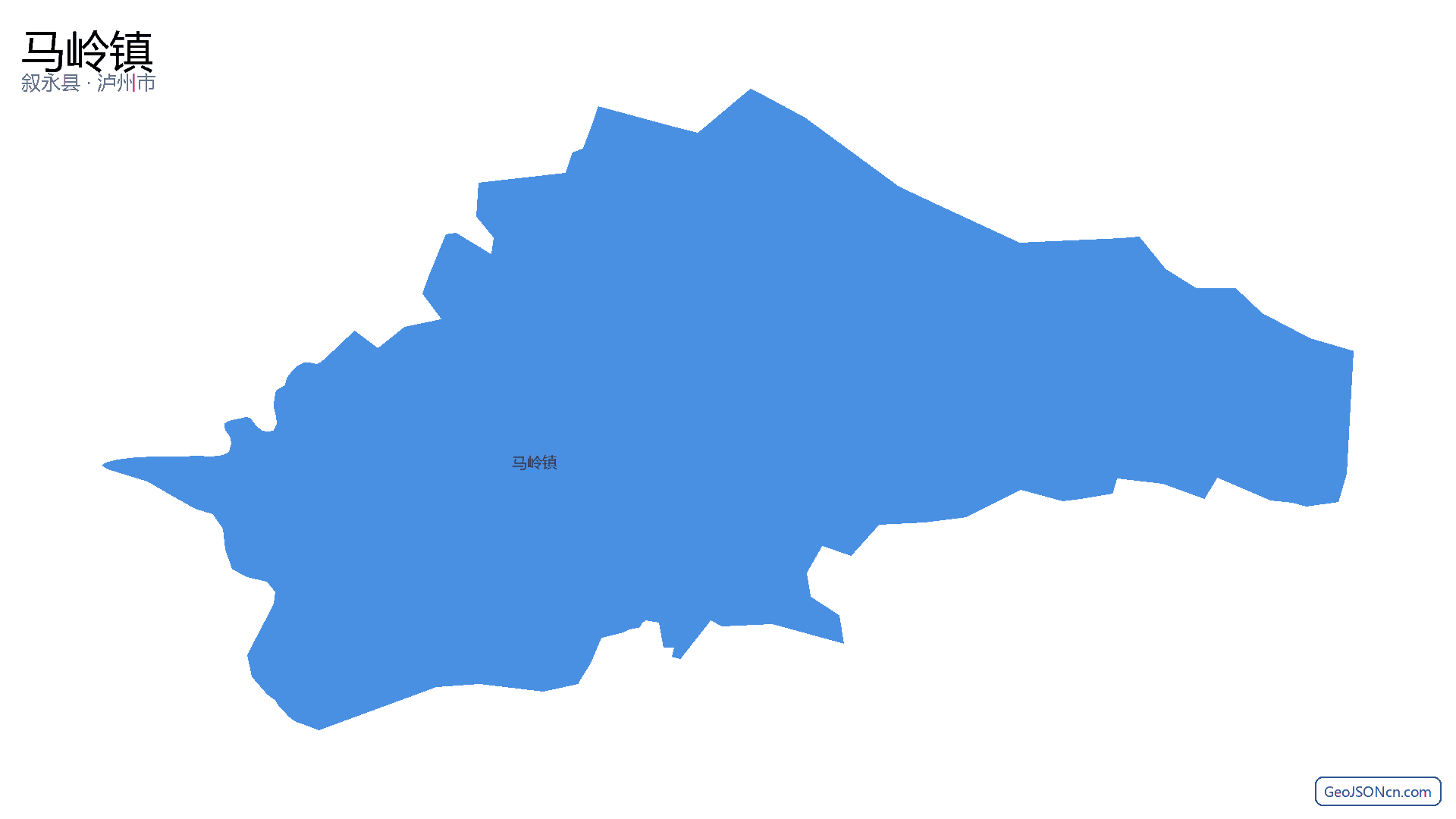 马岭镇行政区划边界地图(叙永县·泸州市),提供GeoJSON、SHP矢量边界数据下载及高清地图大图(PNG/JPG) - GeoJSONcn.com