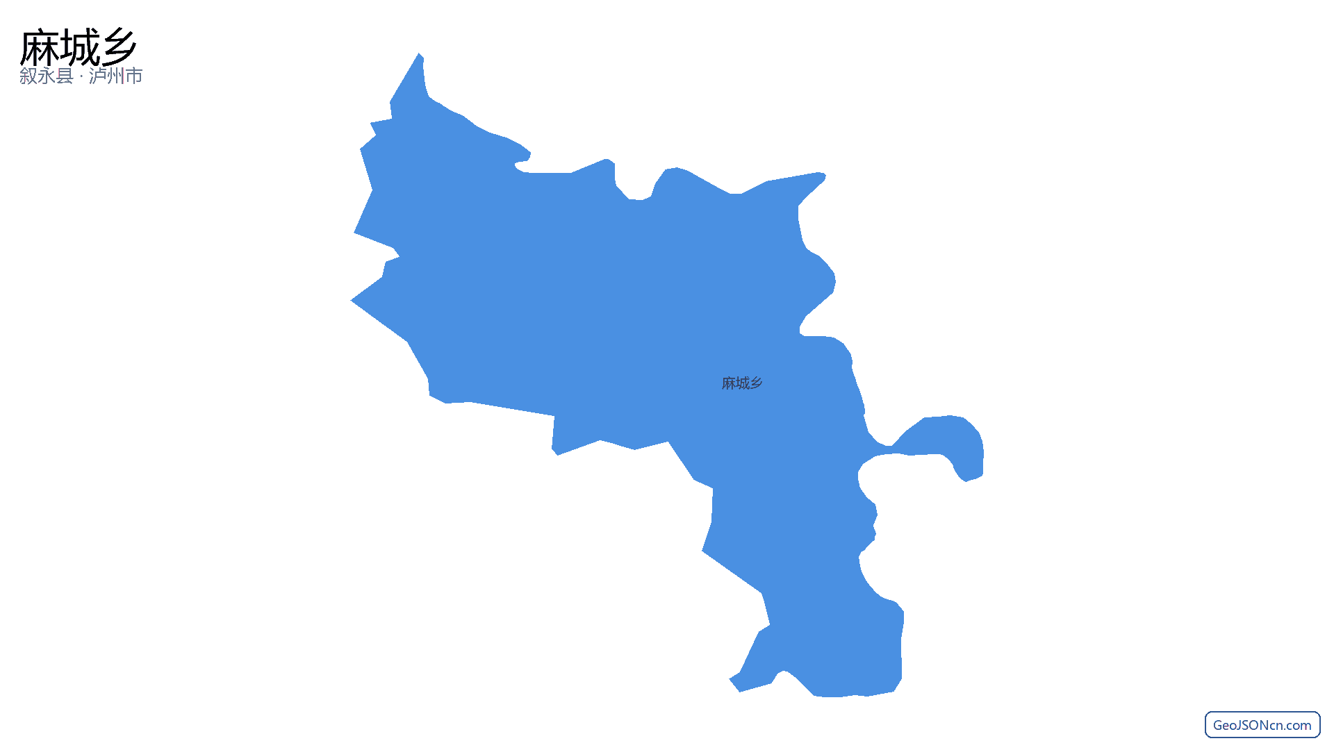 麻城乡行政区划边界地图(叙永县·泸州市),提供GeoJSON、SHP矢量边界数据下载及高清地图大图(PNG/JPG) - GeoJSONcn.com