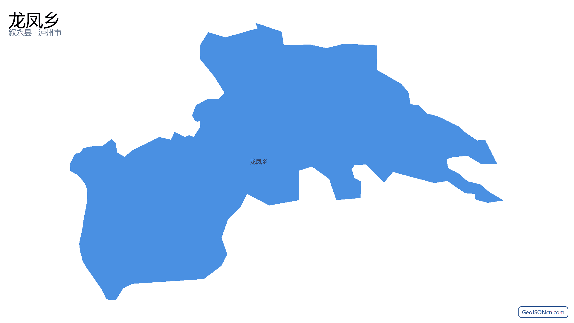 龙凤乡行政区划边界地图（叙永县·泸州市）,提供GeoJSON、SHP矢量边界数据下载及高清地图大图(PNG/JPG) - GeoJSONcn.com