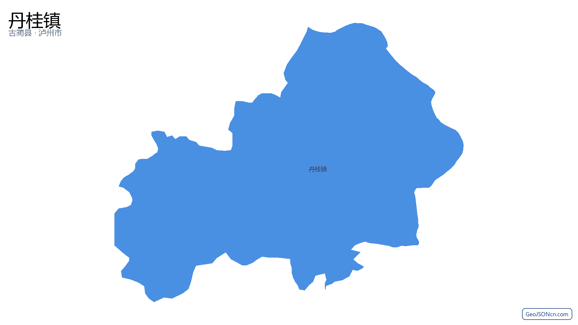 丹桂镇行政区划边界地图（古蔺县·泸州市）,提供GeoJSON、SHP矢量边界数据下载及高清地图大图(PNG/JPG) - GeoJSONcn.com