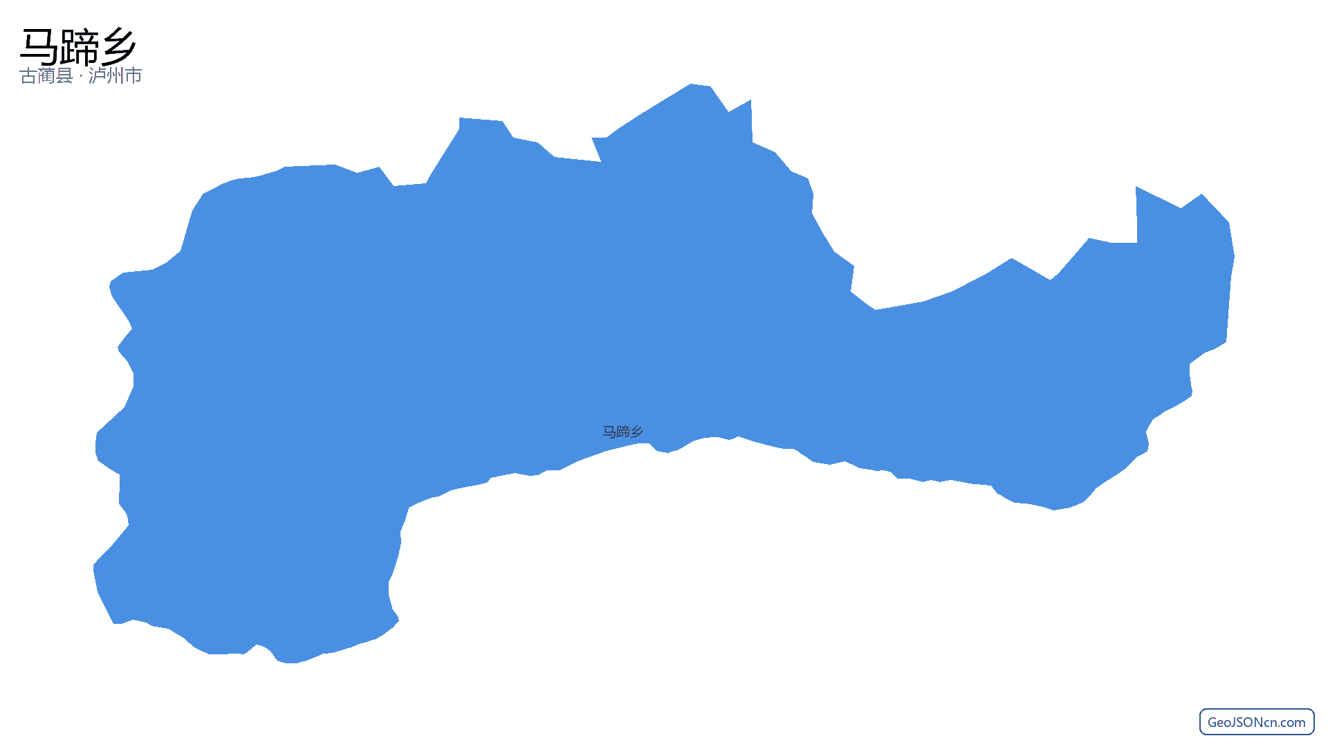 马蹄乡行政区划边界地图（古蔺县·泸州市）,提供GeoJSON、SHP矢量边界数据下载及高清地图大图(PNG/JPG) - GeoJSONcn.com