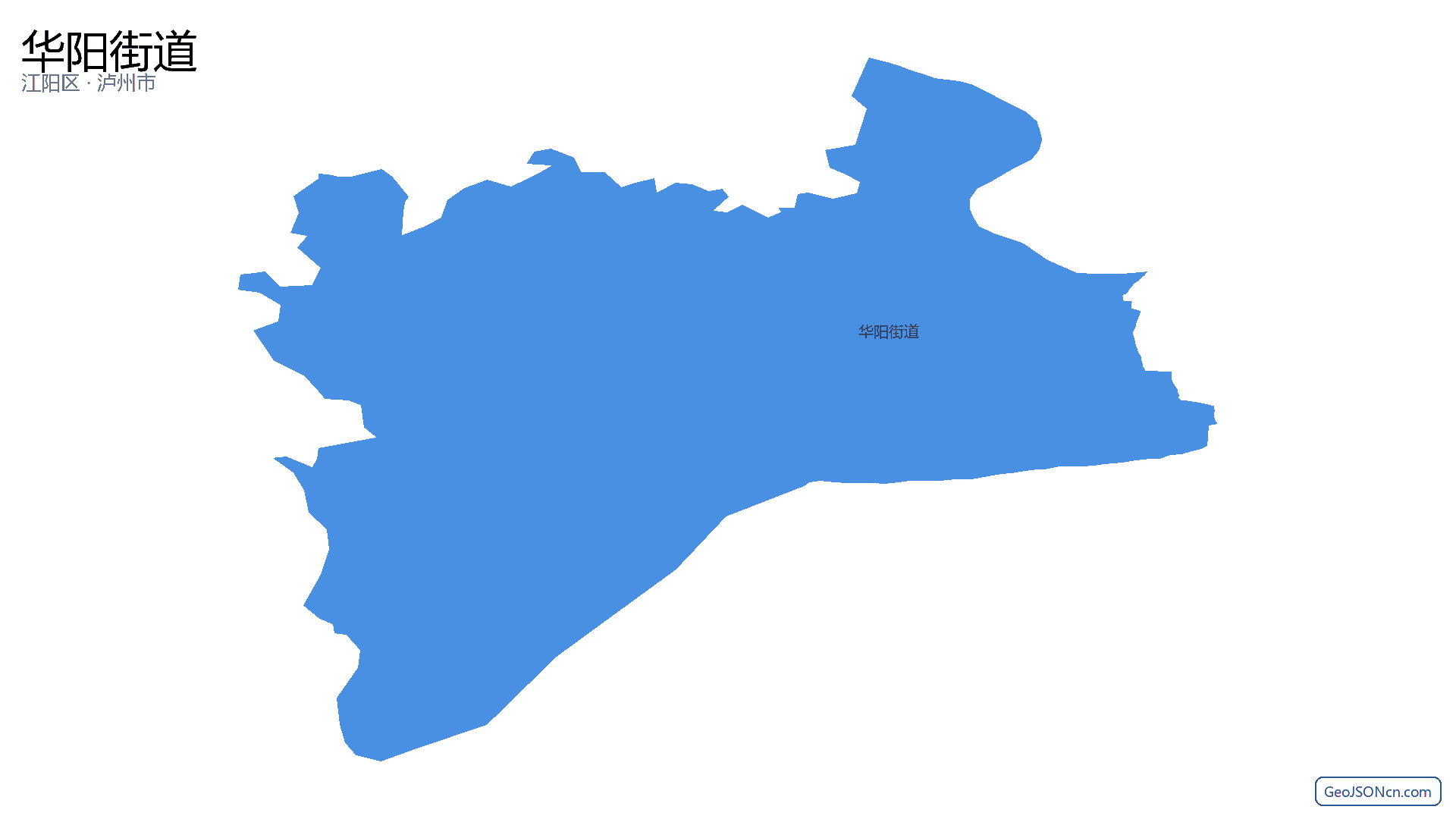 华阳街道行政区划边界地图（江阳区·泸州市）,提供GeoJSON、SHP矢量边界数据下载及高清地图大图(PNG/JPG) - GeoJSONcn.com