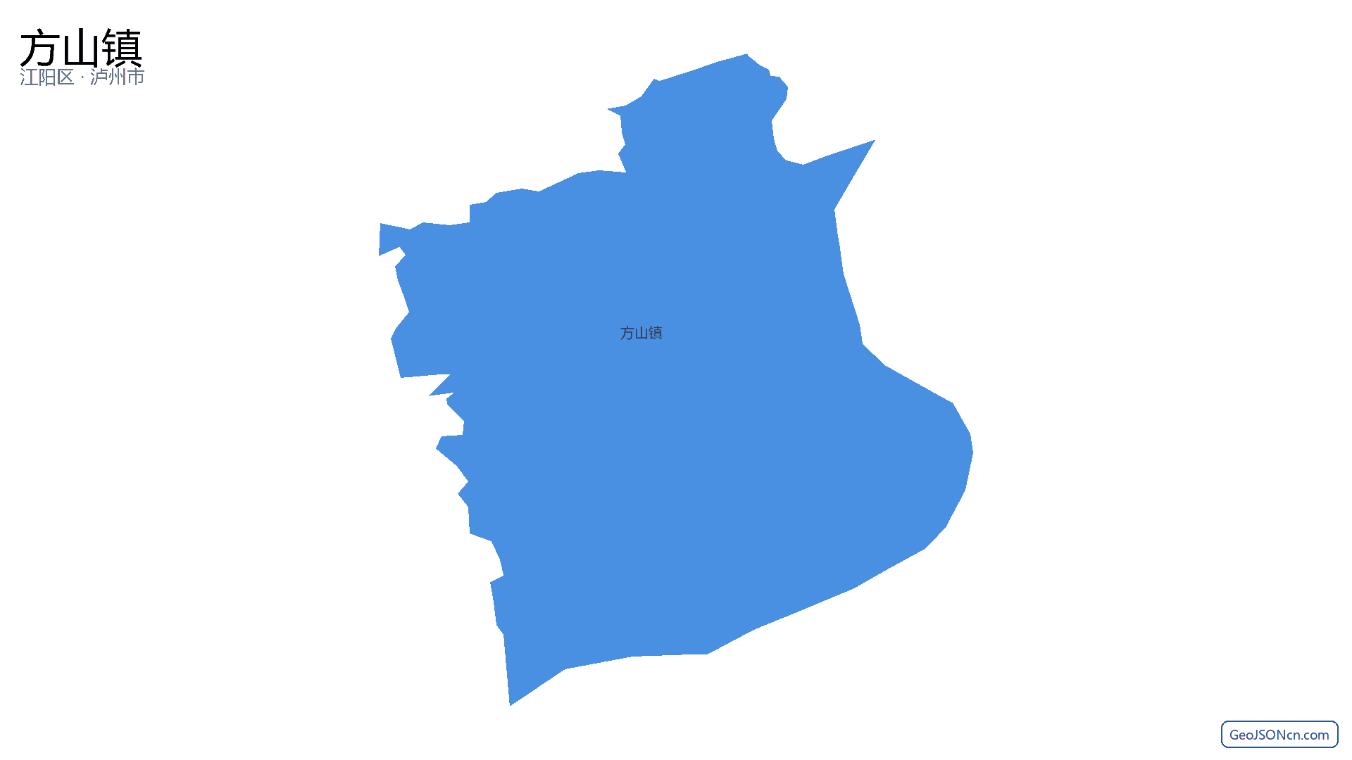 方山镇行政区划边界地图（江阳区·泸州市）,提供GeoJSON、SHP矢量边界数据下载及高清地图大图(PNG/JPG) - GeoJSONcn.com