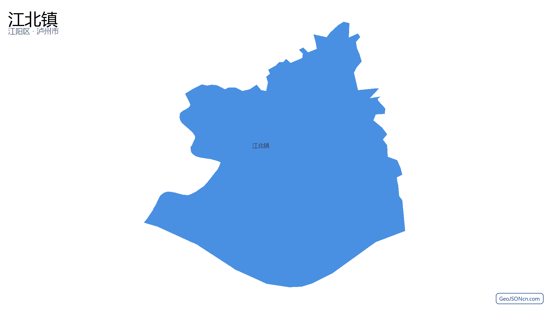江北镇行政区划边界地图（江阳区·泸州市）,提供GeoJSON、SHP矢量边界数据下载及高清地图大图(PNG/JPG) - GeoJSONcn.com