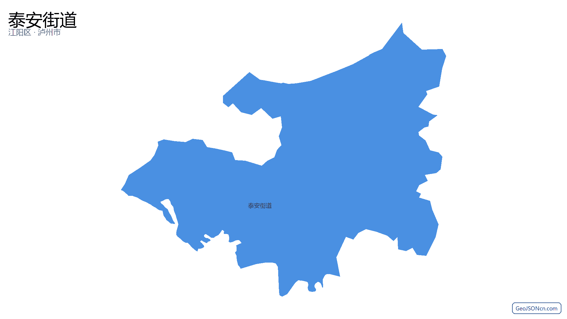 泰安街道行政区划边界地图（江阳区·泸州市）,提供GeoJSON、SHP矢量边界数据下载及高清地图大图(PNG/JPG) - GeoJSONcn.com