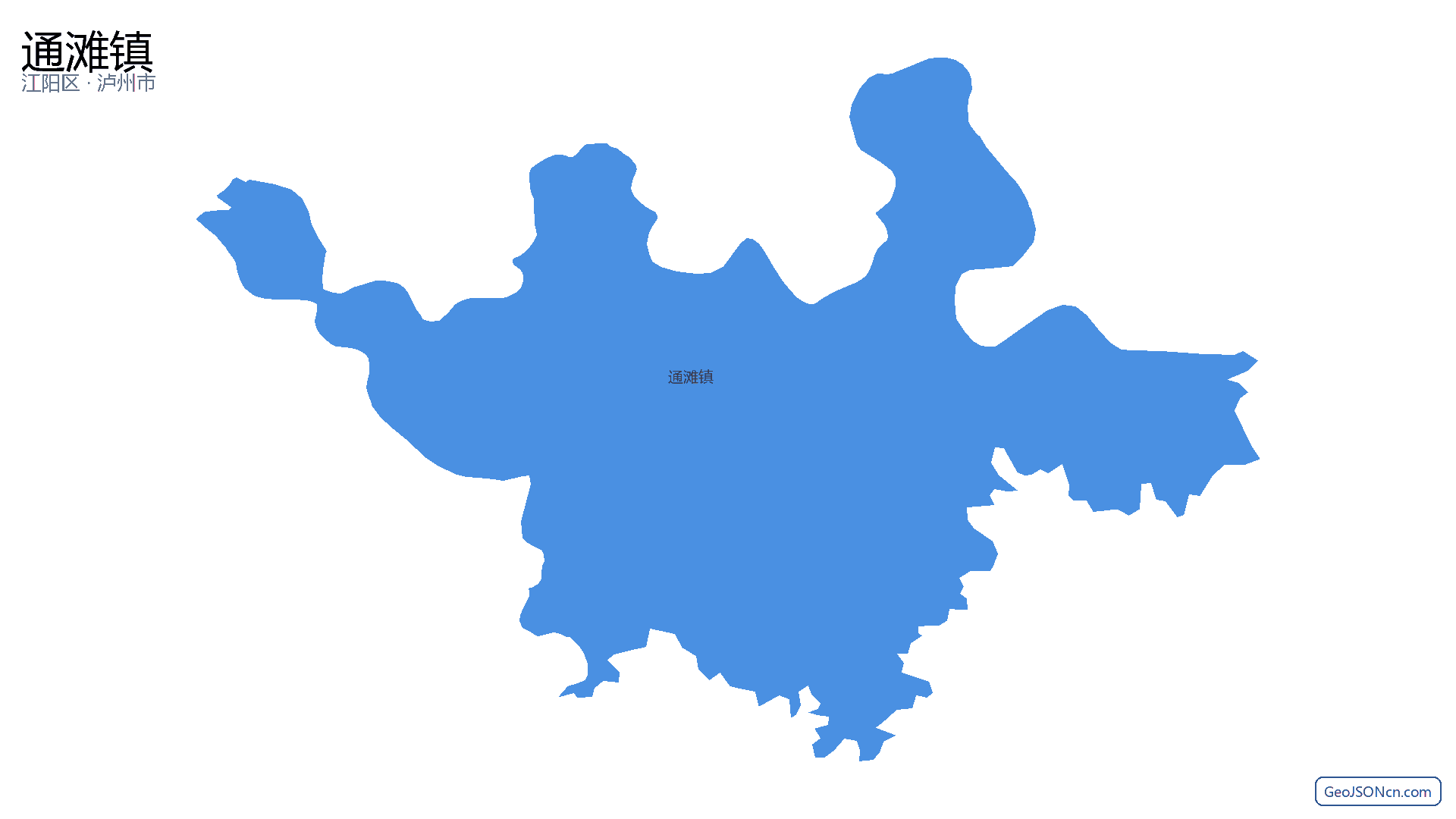 通滩镇行政区划边界地图（江阳区·泸州市）,提供GeoJSON、SHP矢量边界数据下载及高清地图大图(PNG/JPG) - GeoJSONcn.com