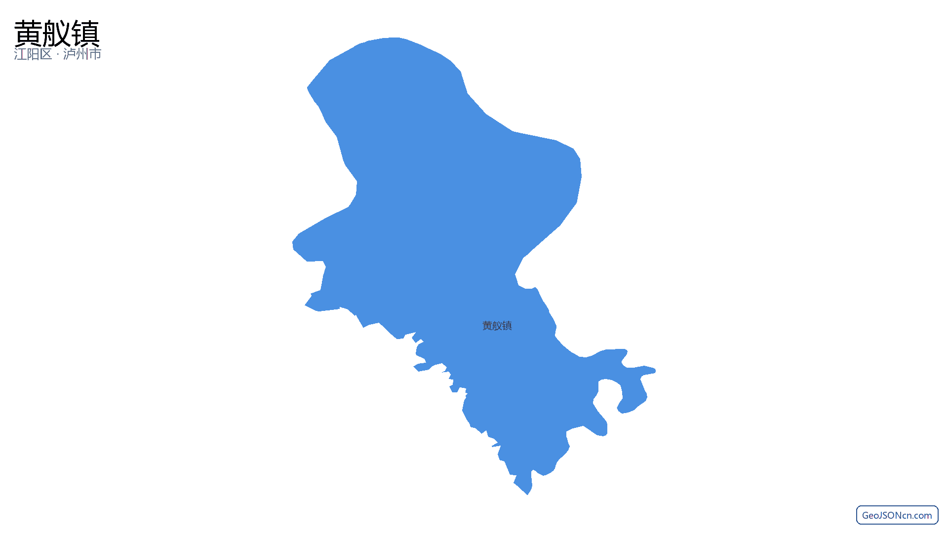 黄舣镇行政区划边界地图（江阳区·泸州市）,提供GeoJSON、SHP矢量边界数据下载及高清地图大图(PNG/JPG) - GeoJSONcn.com