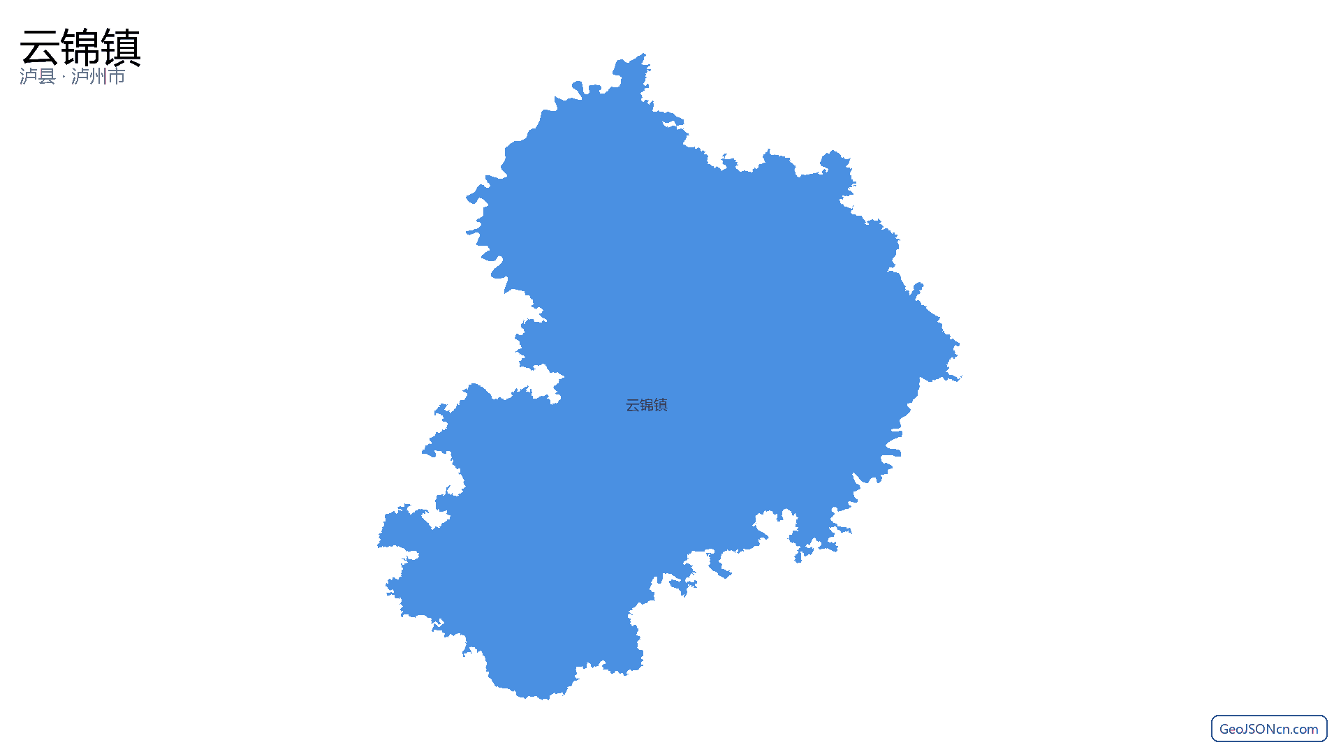 云锦镇行政区划边界地图（泸县·泸州市）,提供GeoJSON、SHP矢量边界数据下载及高清地图大图(PNG/JPG) - GeoJSONcn.com