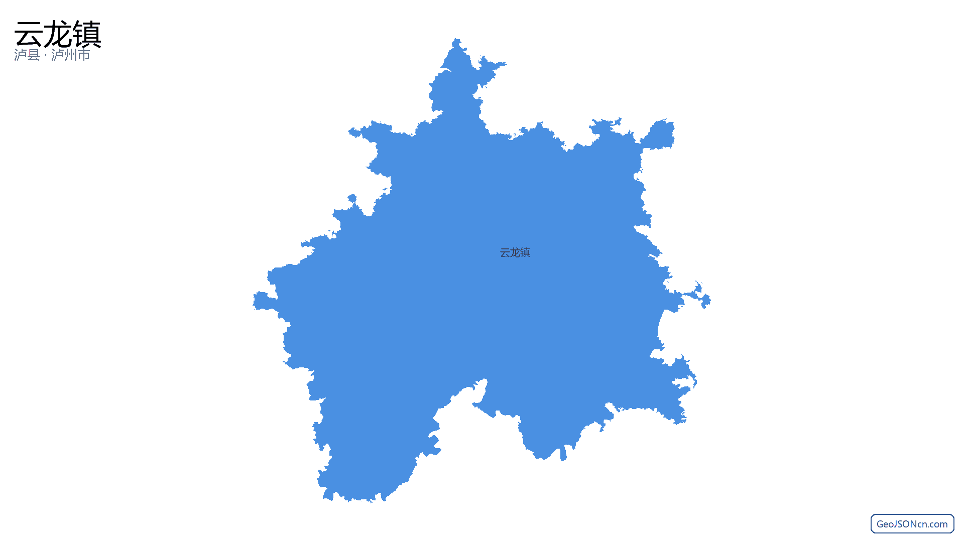 云龙镇行政区划边界地图（泸县·泸州市）,提供GeoJSON、SHP矢量边界数据下载及高清地图大图(PNG/JPG) - GeoJSONcn.com