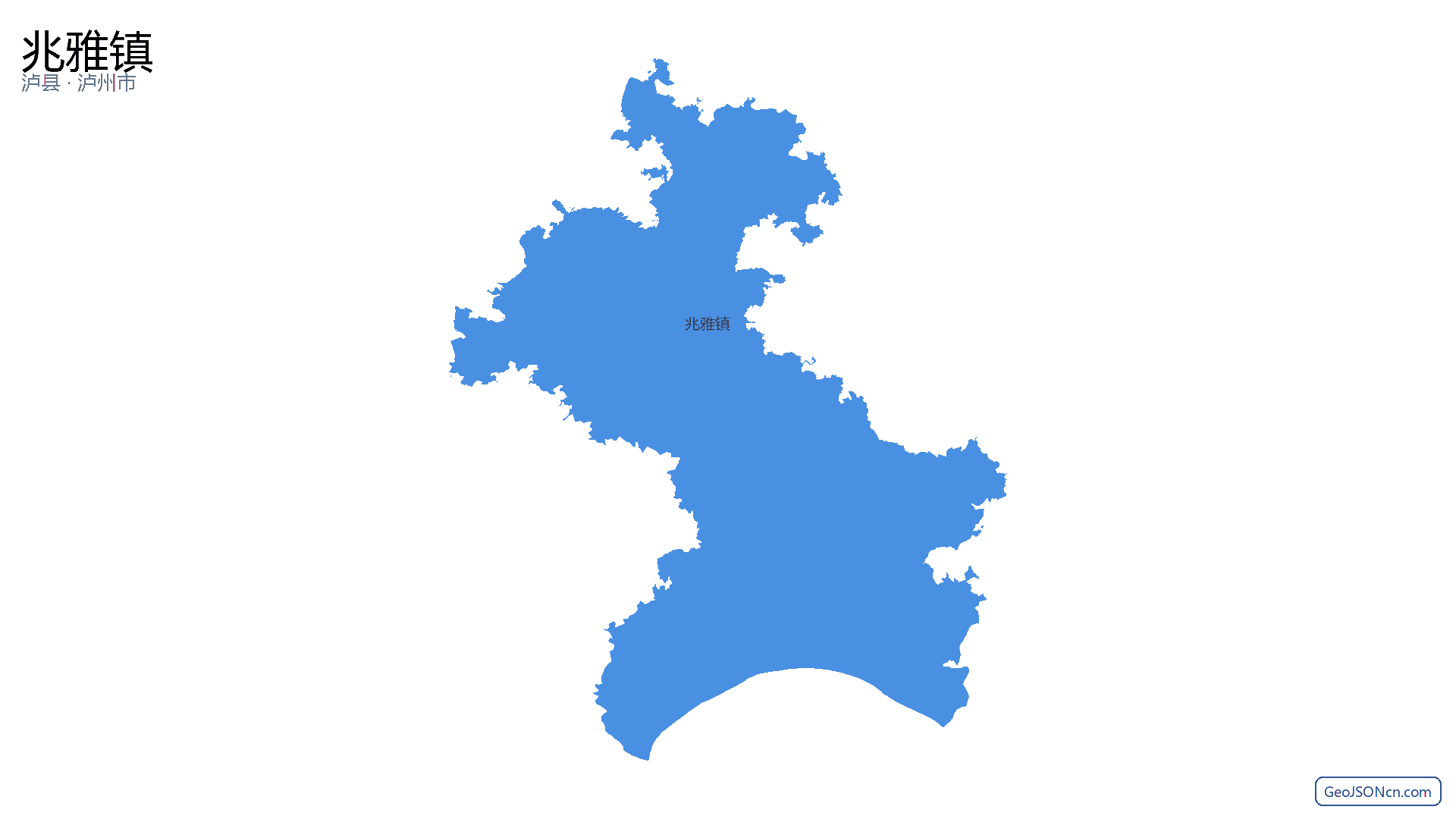 兆雅镇行政区划边界地图（泸县·泸州市）,提供GeoJSON、SHP矢量边界数据下载及高清地图大图(PNG/JPG) - GeoJSONcn.com