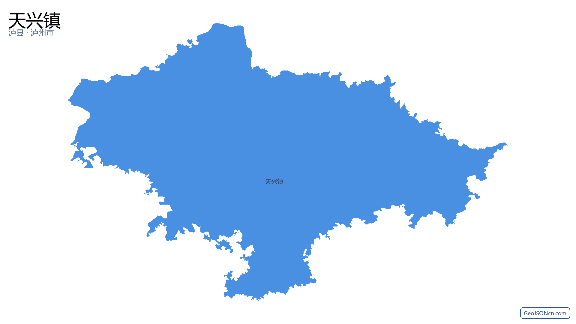 天兴镇行政区划边界地图（泸县·泸州市）,提供GeoJSON、SHP矢量边界数据下载及高清地图大图(PNG/JPG) - GeoJSONcn.com