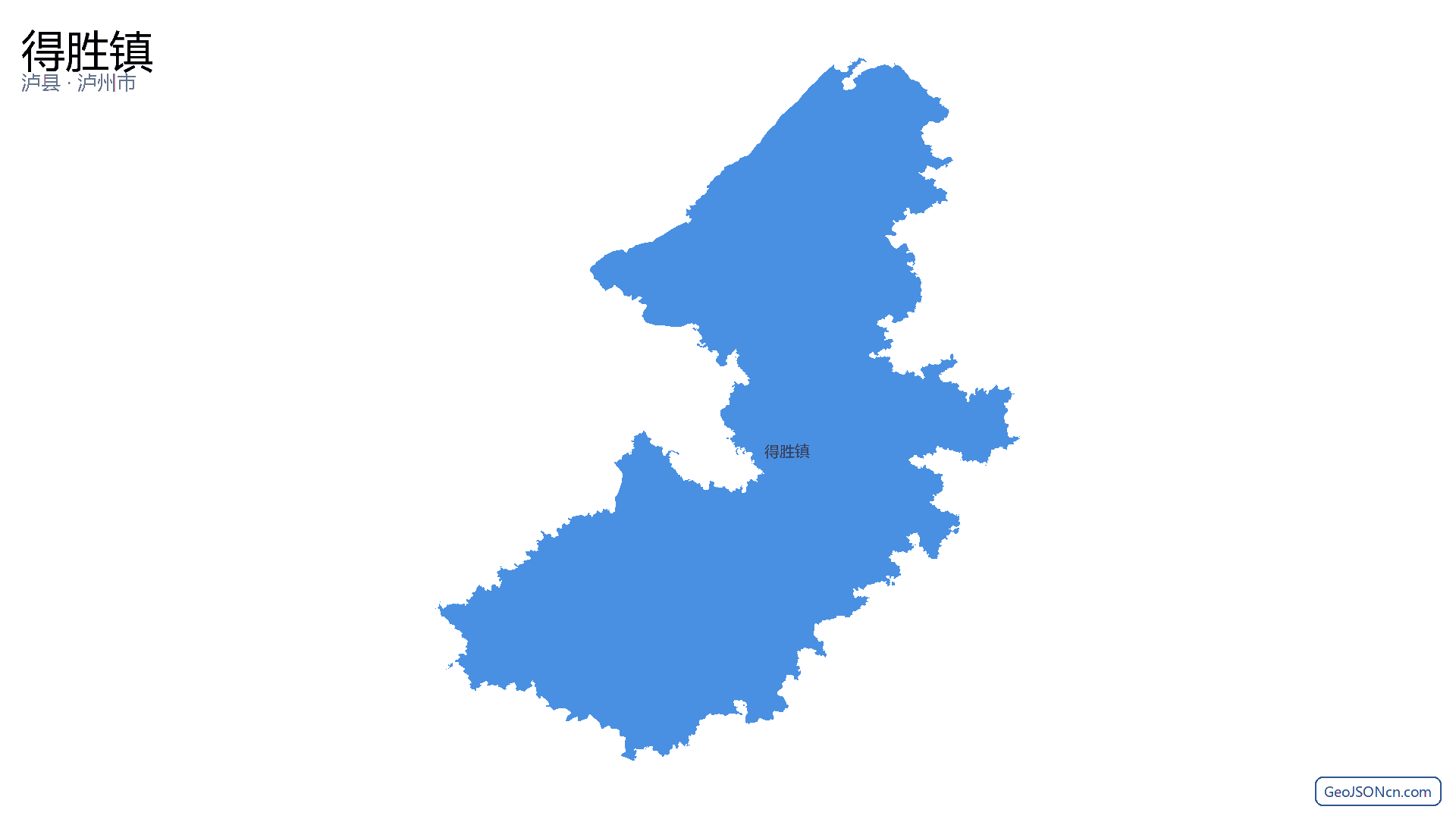 得胜镇行政区划边界地图（泸县·泸州市）,提供GeoJSON、SHP矢量边界数据下载及高清地图大图(PNG/JPG) - GeoJSONcn.com