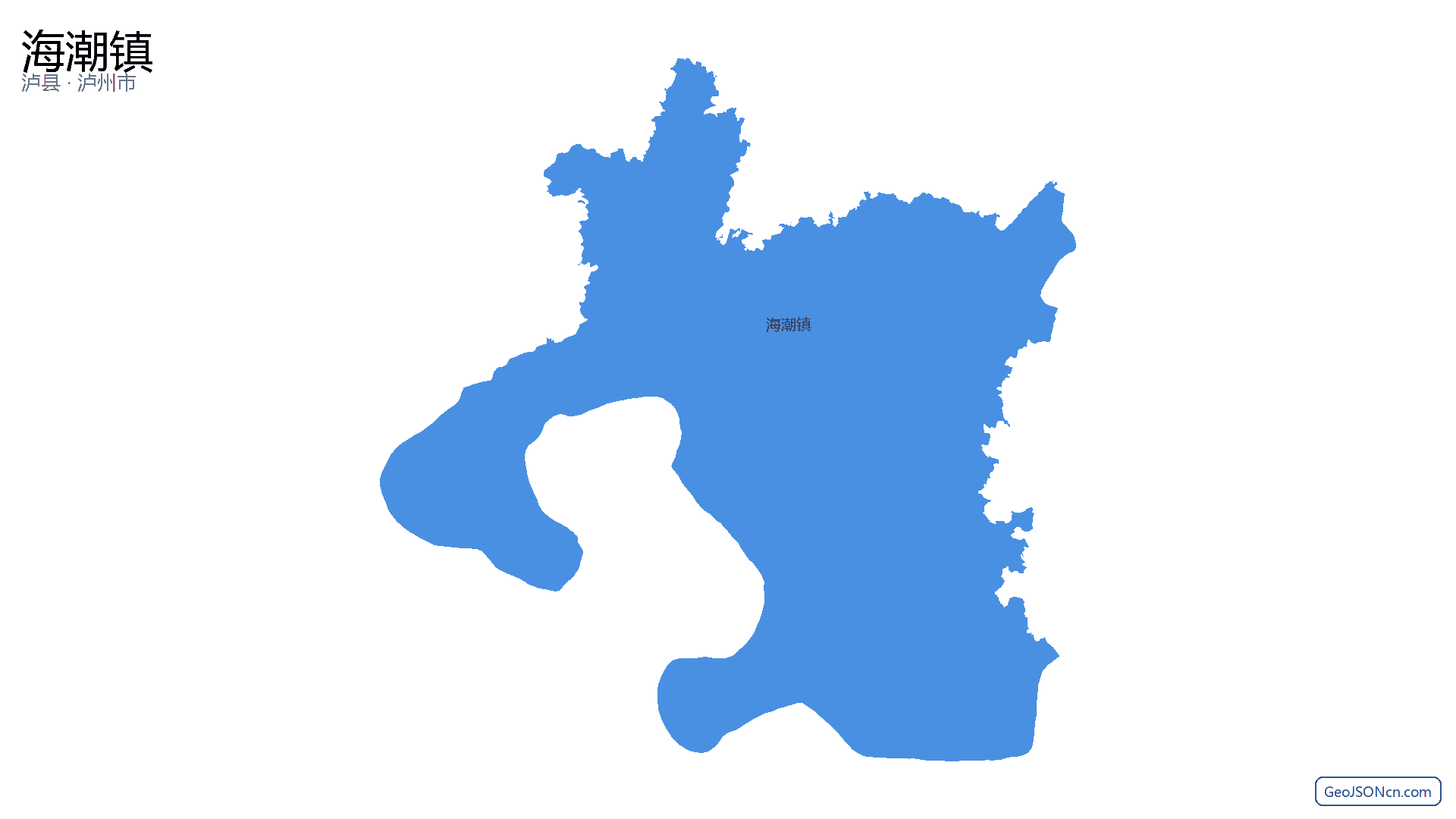 海潮镇行政区划边界地图（泸县·泸州市）,提供GeoJSON、SHP矢量边界数据下载及高清地图大图(PNG/JPG) - GeoJSONcn.com