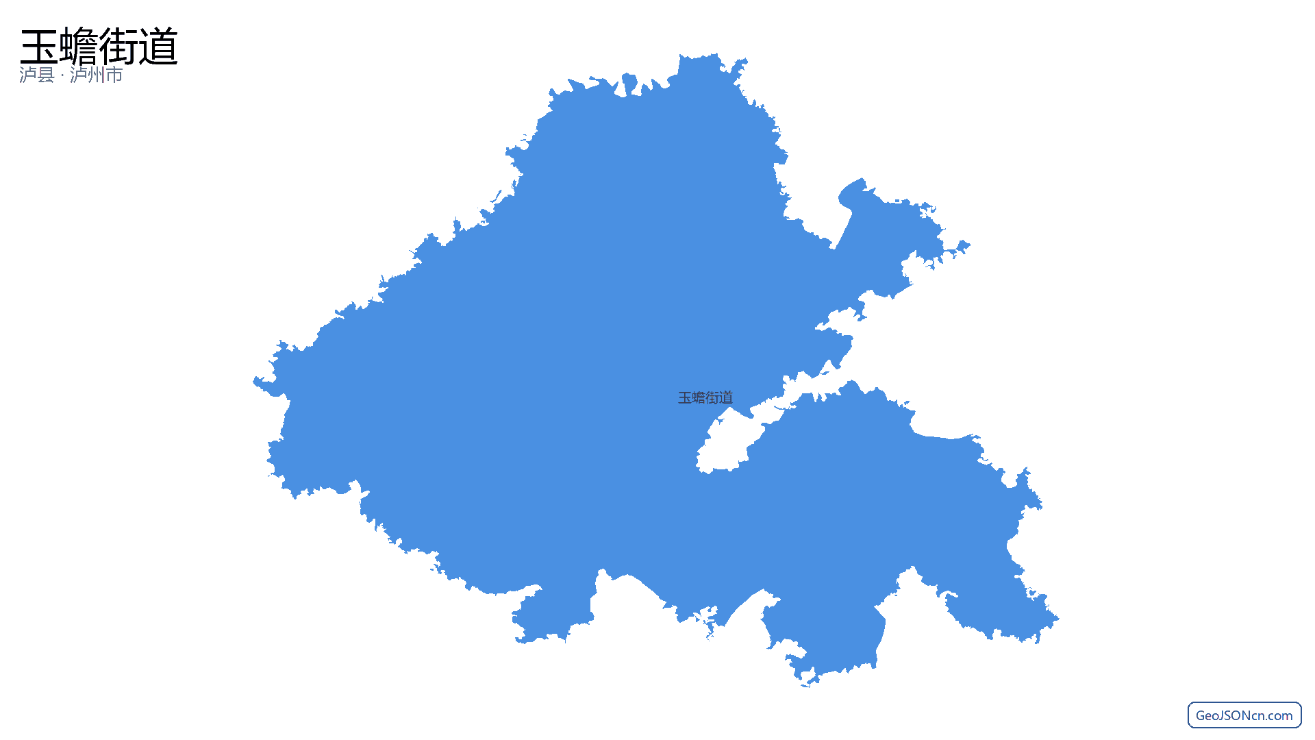 玉蟾街道行政区划边界地图（泸县·泸州市）,提供GeoJSON、SHP矢量边界数据下载及高清地图大图(PNG/JPG) - GeoJSONcn.com