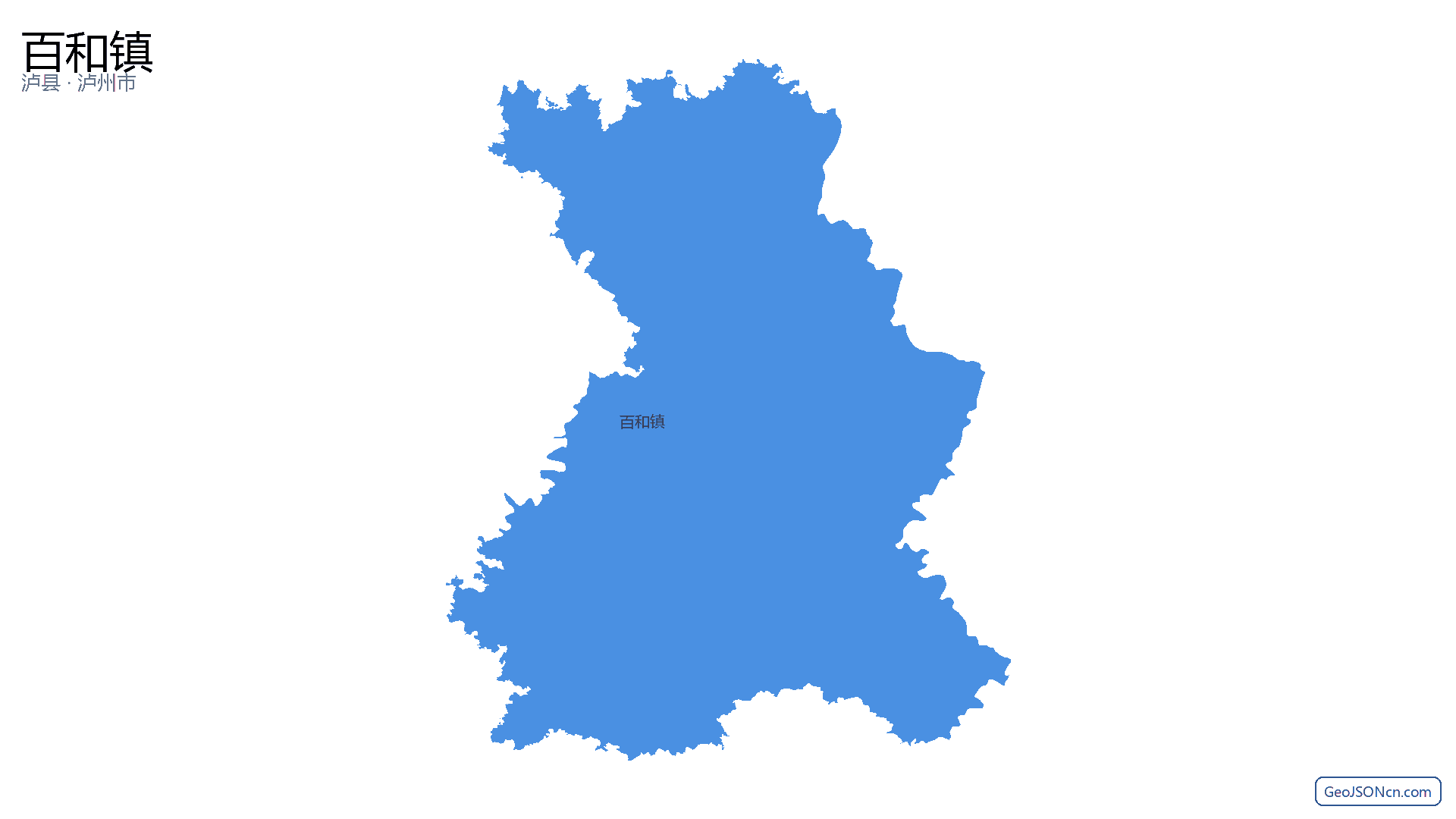 百和镇行政区划边界地图（泸县·泸州市）,提供GeoJSON、SHP矢量边界数据下载及高清地图大图(PNG/JPG) - GeoJSONcn.com