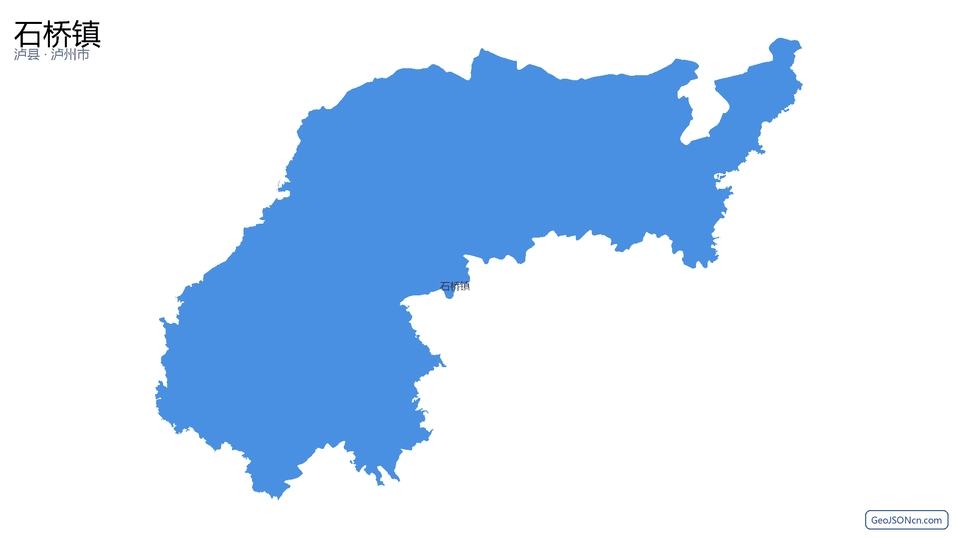 石桥镇行政区划边界地图（泸县·泸州市）,提供GeoJSON、SHP矢量边界数据下载及高清地图大图(PNG/JPG) - GeoJSONcn.com