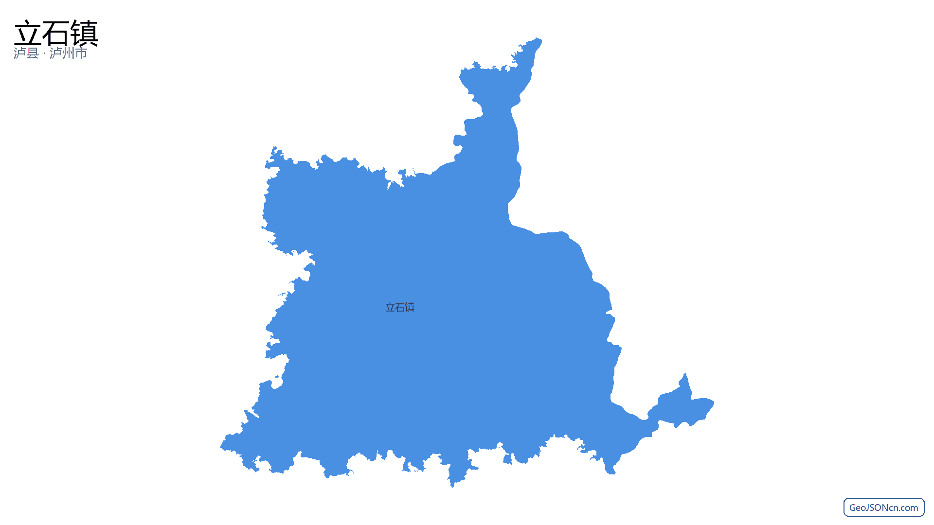 立石镇行政区划边界地图（泸县·泸州市）,提供GeoJSON、SHP矢量边界数据下载及高清地图大图(PNG/JPG) - GeoJSONcn.com