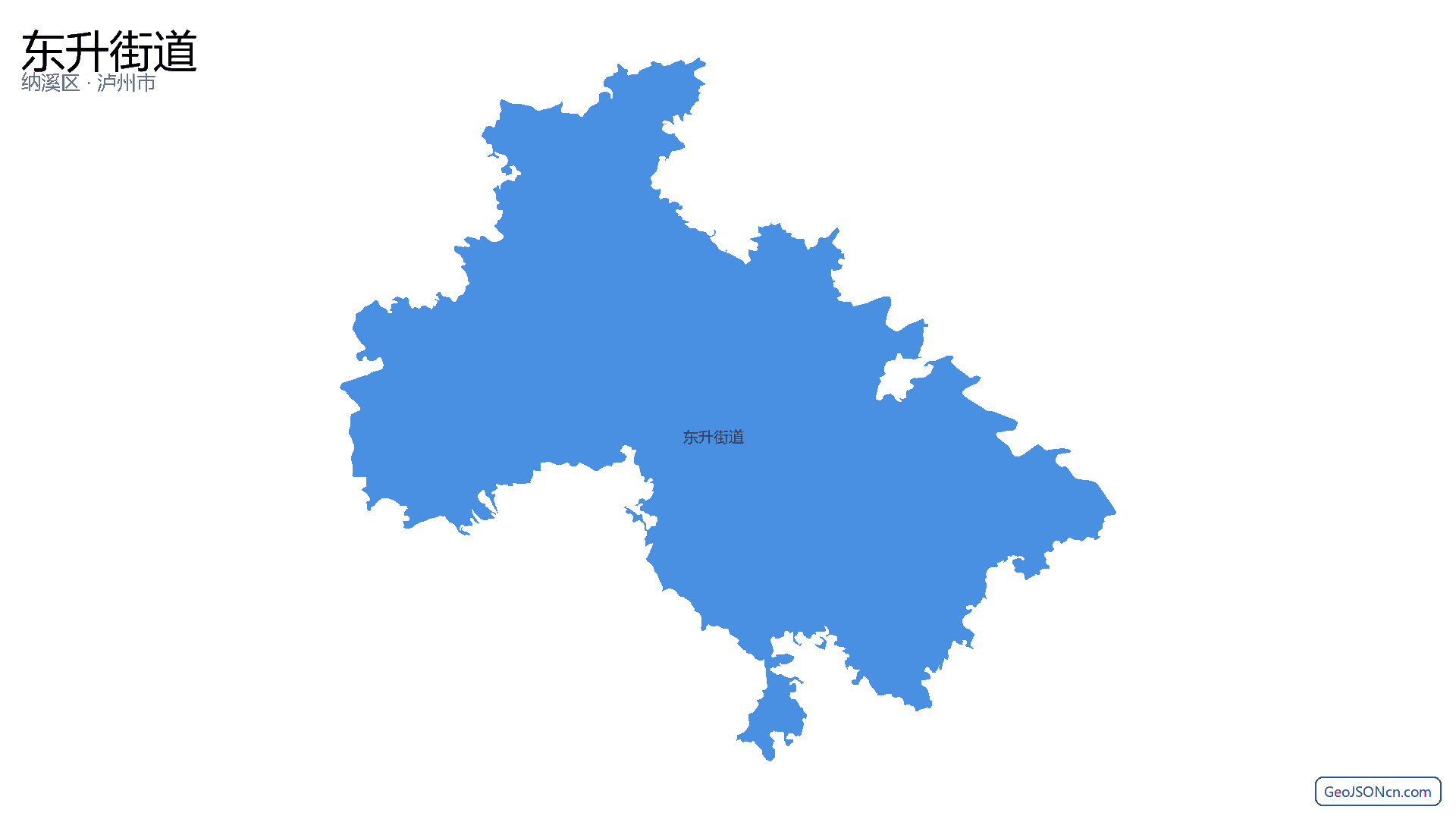 东升街道行政区划边界地图（纳溪区·泸州市）,提供GeoJSON、SHP矢量边界数据下载及高清地图大图(PNG/JPG) - GeoJSONcn.com