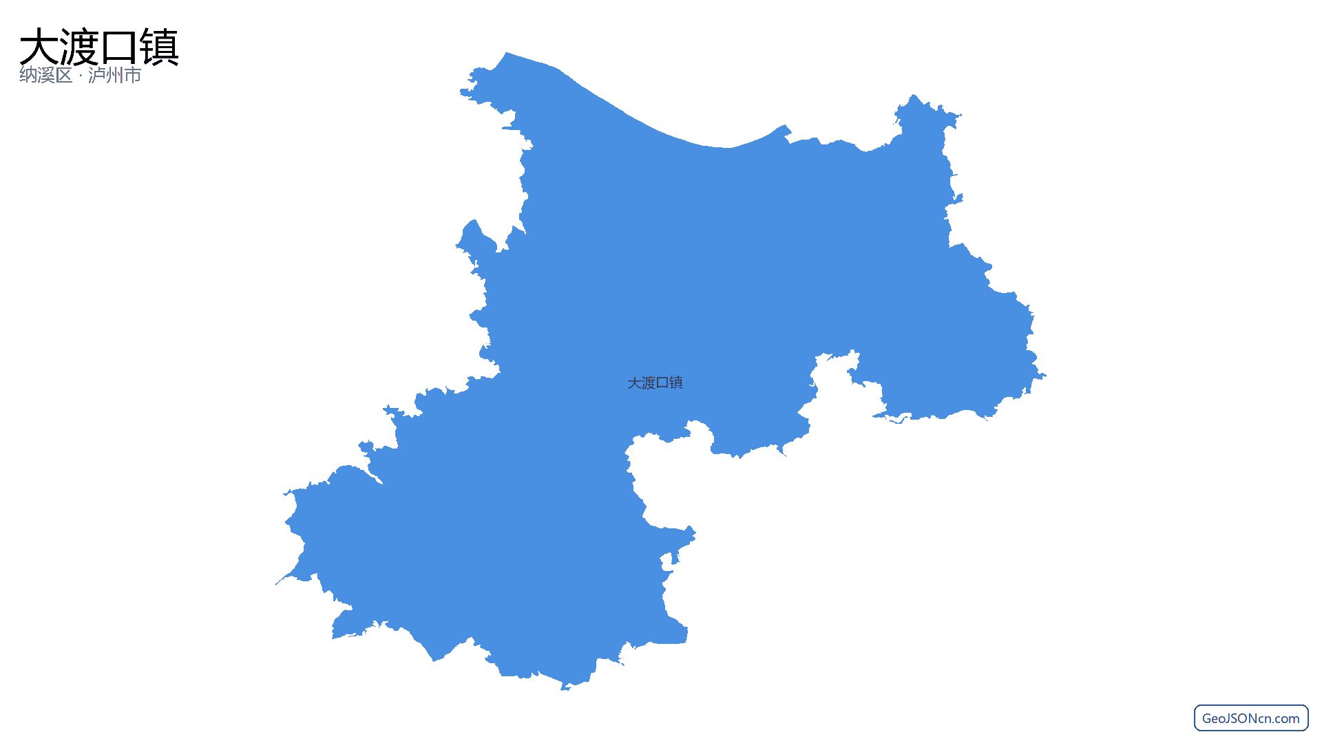大渡口镇行政区划边界地图（纳溪区·泸州市）,提供GeoJSON、SHP矢量边界数据下载及高清地图大图(PNG/JPG) - GeoJSONcn.com