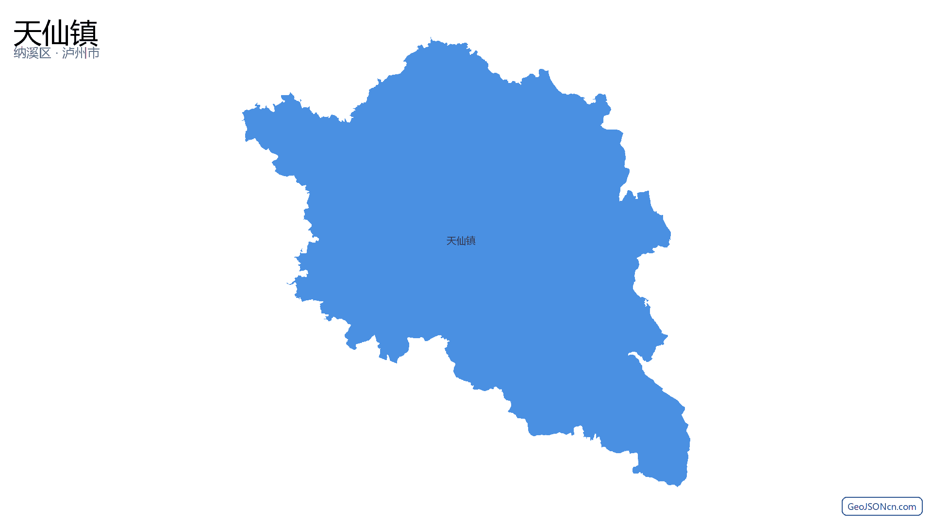 天仙镇行政区划边界地图（纳溪区·泸州市）,提供GeoJSON、SHP矢量边界数据下载及高清地图大图(PNG/JPG) - GeoJSONcn.com