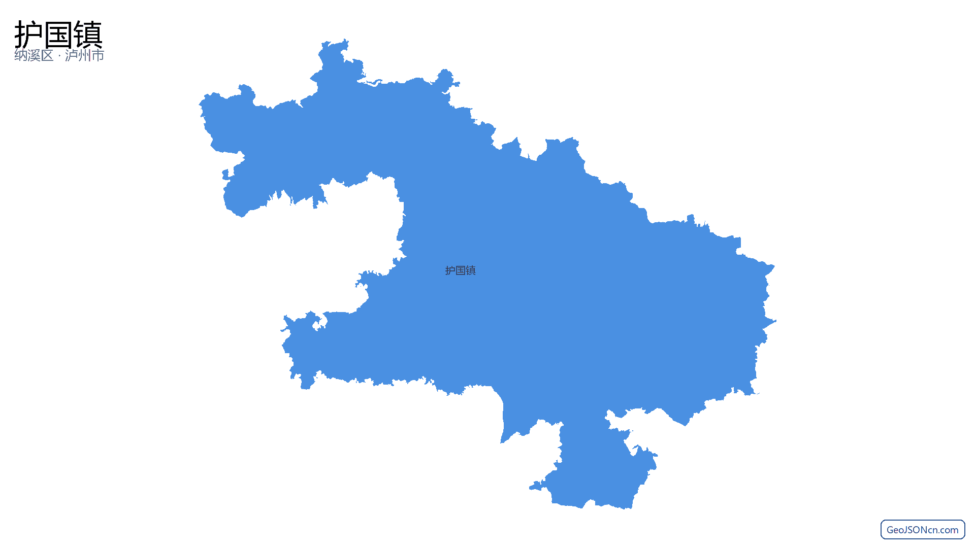 护国镇行政区划边界地图(纳溪区·泸州市),提供GeoJSON、SHP矢量边界数据下载及高清地图大图(PNG/JPG) - GeoJSONcn.com