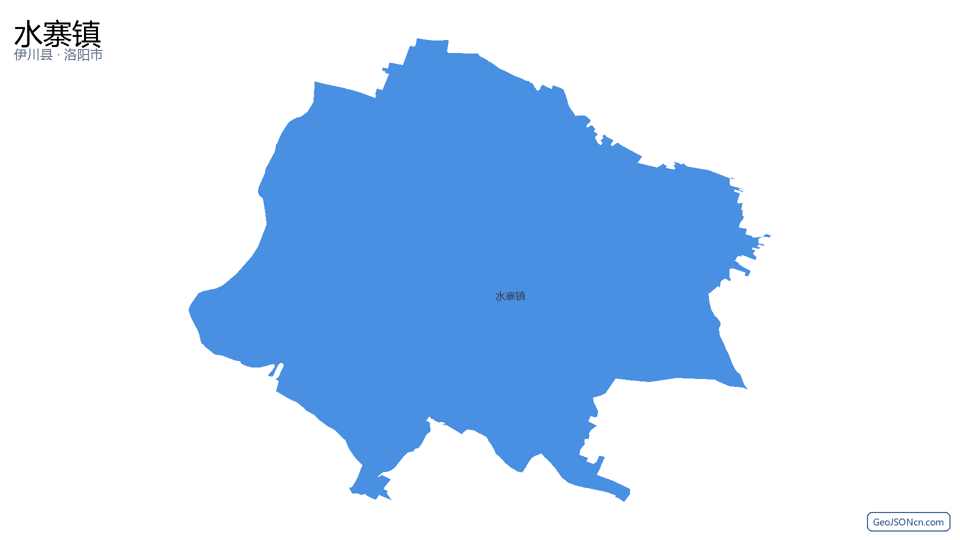 水寨镇行政区划边界地图（伊川县·洛阳市）,提供GeoJSON、SHP矢量边界数据下载及高清地图大图(PNG/JPG) - GeoJSONcn.com
