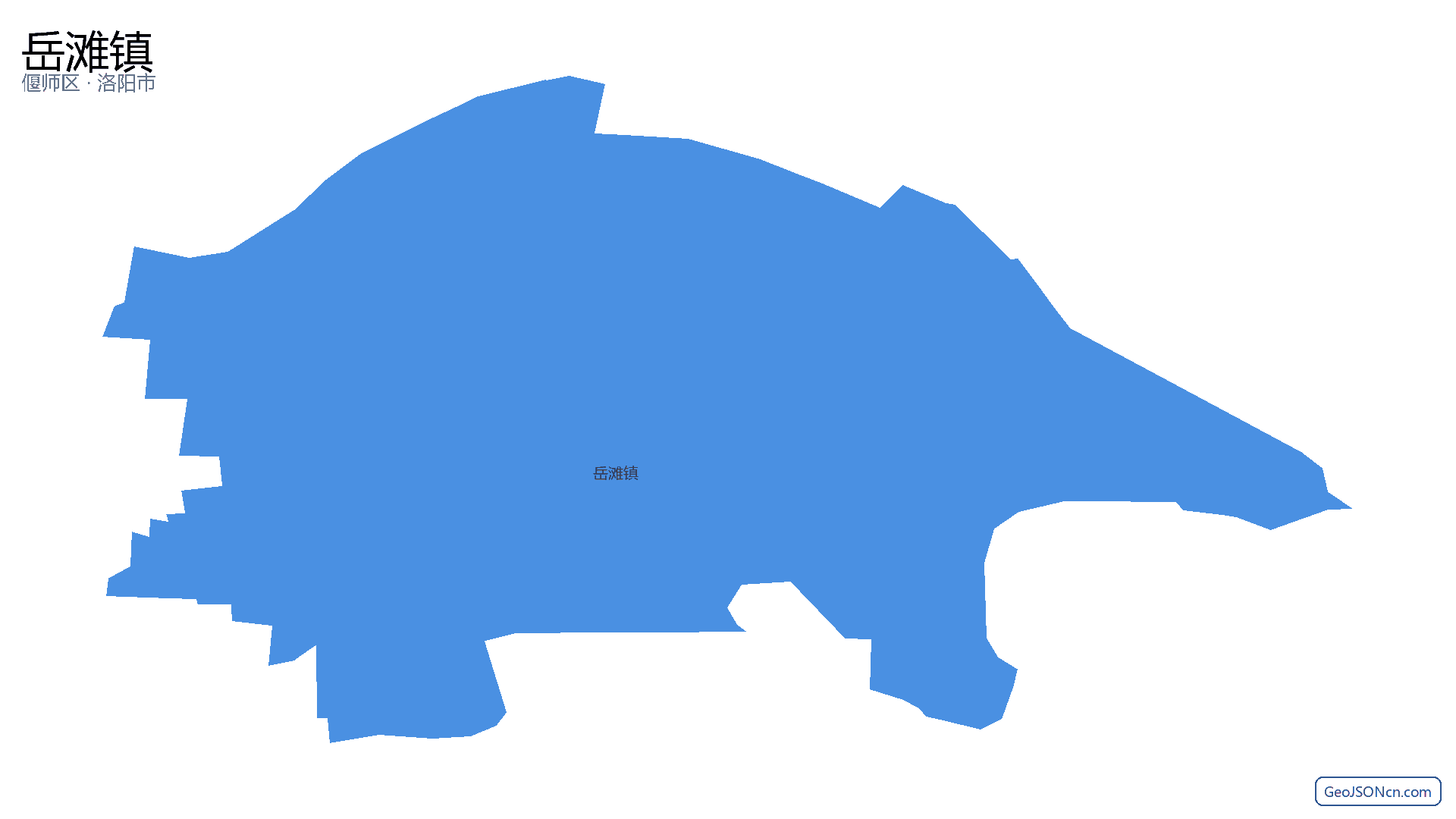 岳滩镇行政区划边界地图（偃师区·洛阳市）,提供GeoJSON、SHP矢量边界数据下载及高清地图大图(PNG/JPG) - GeoJSONcn.com