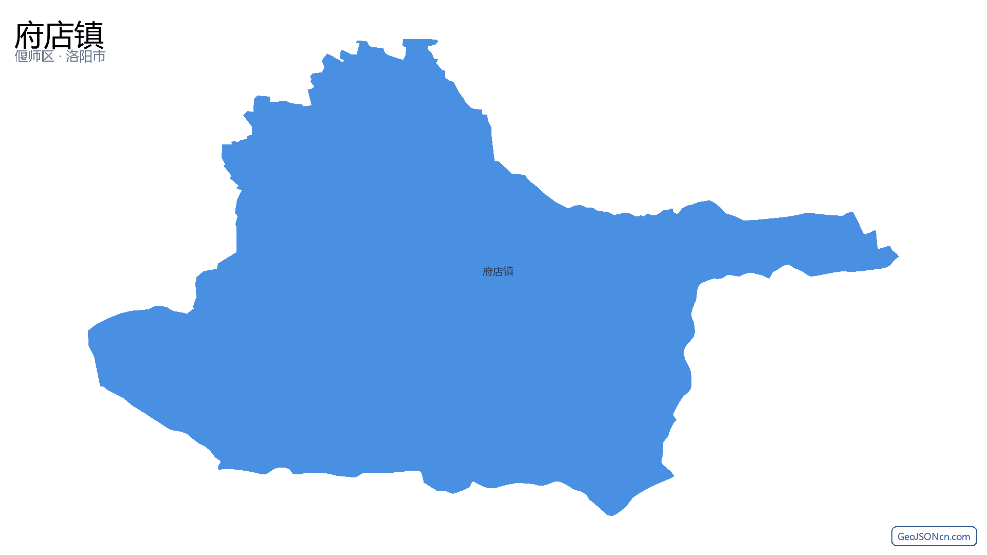 府店镇行政区划边界地图(偃师区·洛阳市),提供GeoJSON、SHP矢量边界数据下载及高清地图大图(PNG/JPG) - GeoJSONcn.com