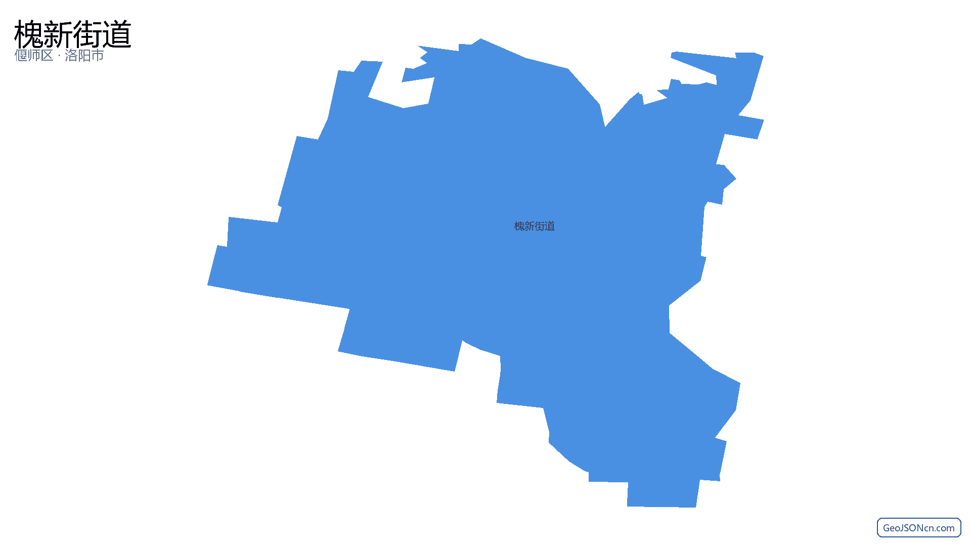 槐新街道行政区划边界地图（偃师区·洛阳市）,提供GeoJSON、SHP矢量边界数据下载及高清地图大图(PNG/JPG) - GeoJSONcn.com