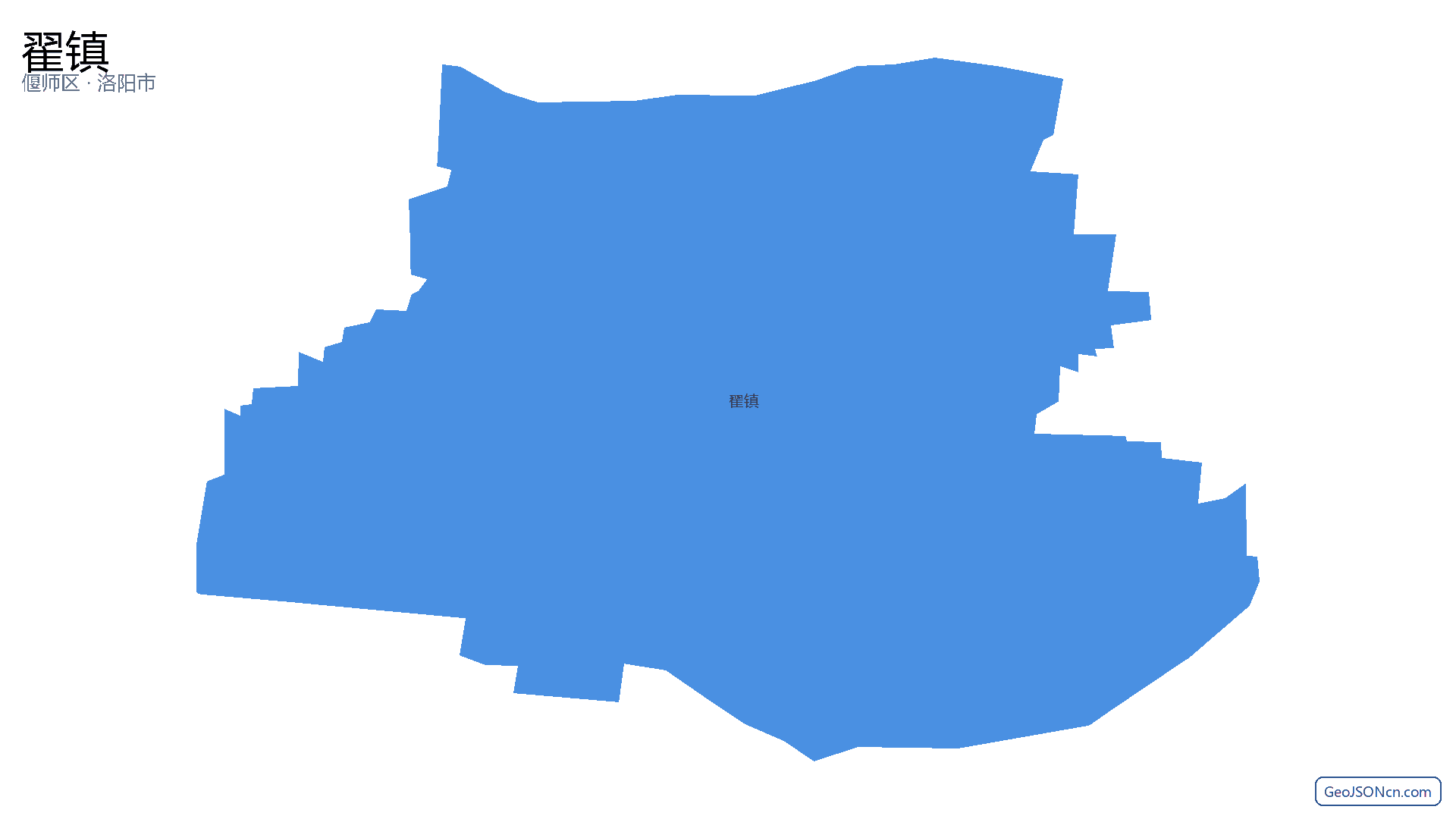 翟镇行政区划边界地图（偃师区·洛阳市）,提供GeoJSON、SHP矢量边界数据下载及高清地图大图(PNG/JPG) - GeoJSONcn.com