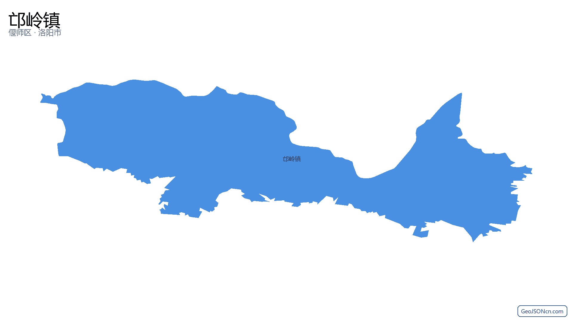 邙岭镇行政区划边界地图（偃师区·洛阳市）,提供GeoJSON、SHP矢量边界数据下载及高清地图大图(PNG/JPG) - GeoJSONcn.com