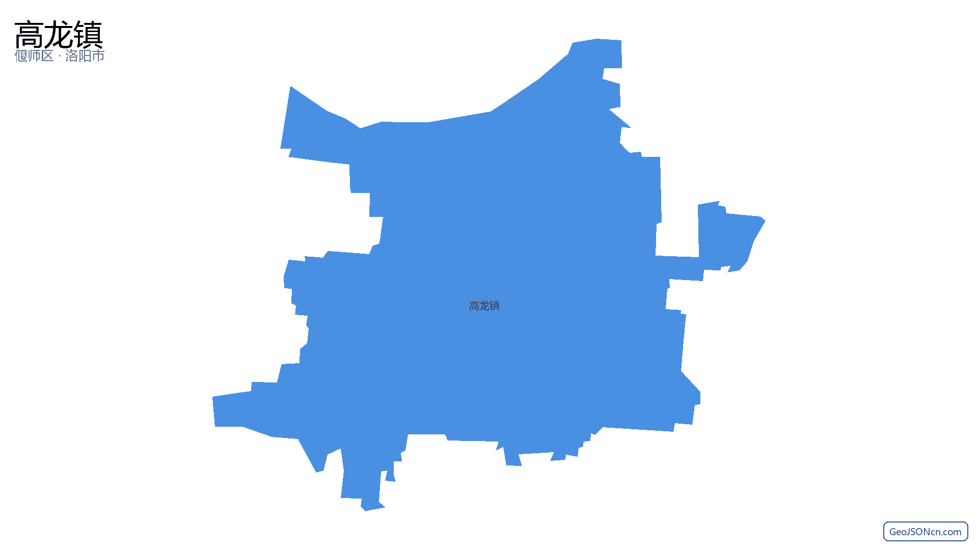 高龙镇行政区划边界地图(偃师区·洛阳市),提供GeoJSON、SHP矢量边界数据下载及高清地图大图(PNG/JPG) - GeoJSONcn.com